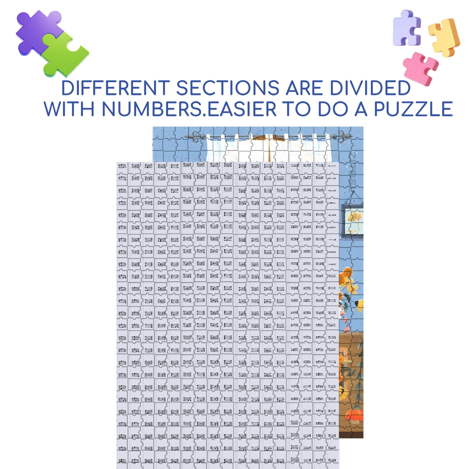 Florist 500pcs/1000pcs Jigsaw Puzzle, Scratch-Resistant, Interactive Family Game & Brain-Boosting DIY Decor, Perfect for Halloween, Christmas & New Year Gifts, Family Puzzle Game