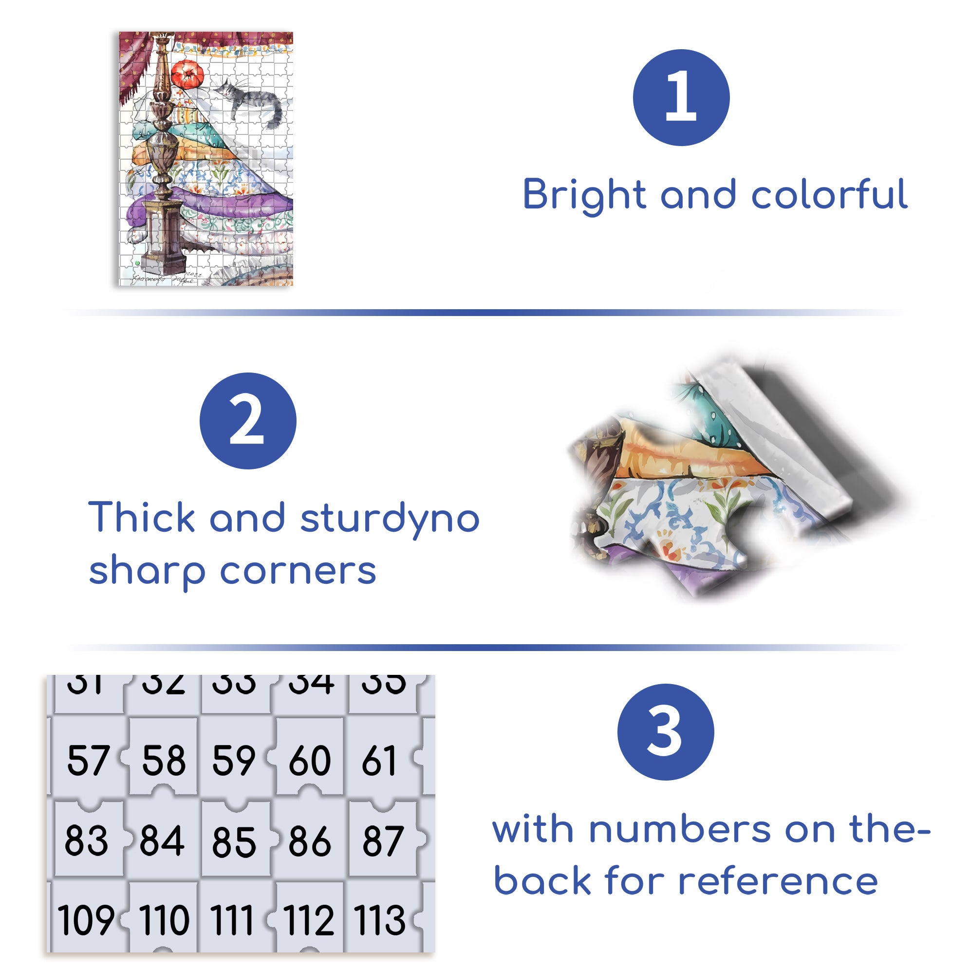 Flower Quilt 500pcs/1000pcs Jigsaw Puzzle, Scratch-Resistant, Interactive Family Game & Brain-Boosting DIY Decor, Perfect for Halloween, Christmas & New Year Gifts, Family Puzzle Game
