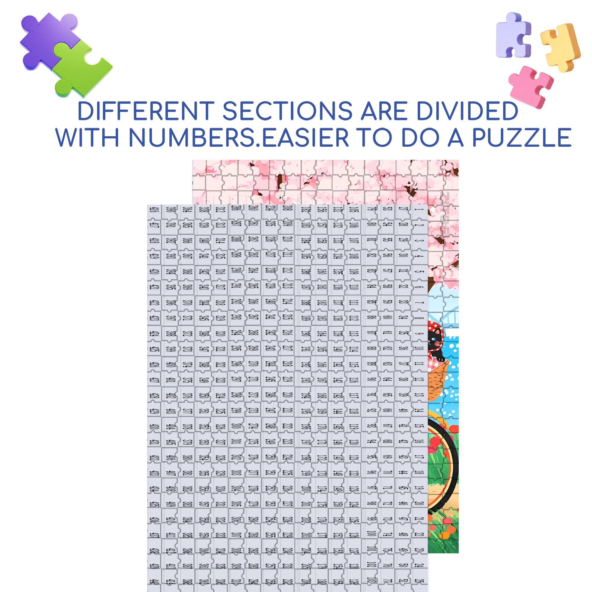 Flowing With Inspiration 500pcs/1000pcs Jigsaw Puzzle, Scratch-Resistant, Interactive Family Game & Brain-Boosting DIY Decor, Perfect for Halloween, Christmas & New Year Gifts, Family Puzzle Game
