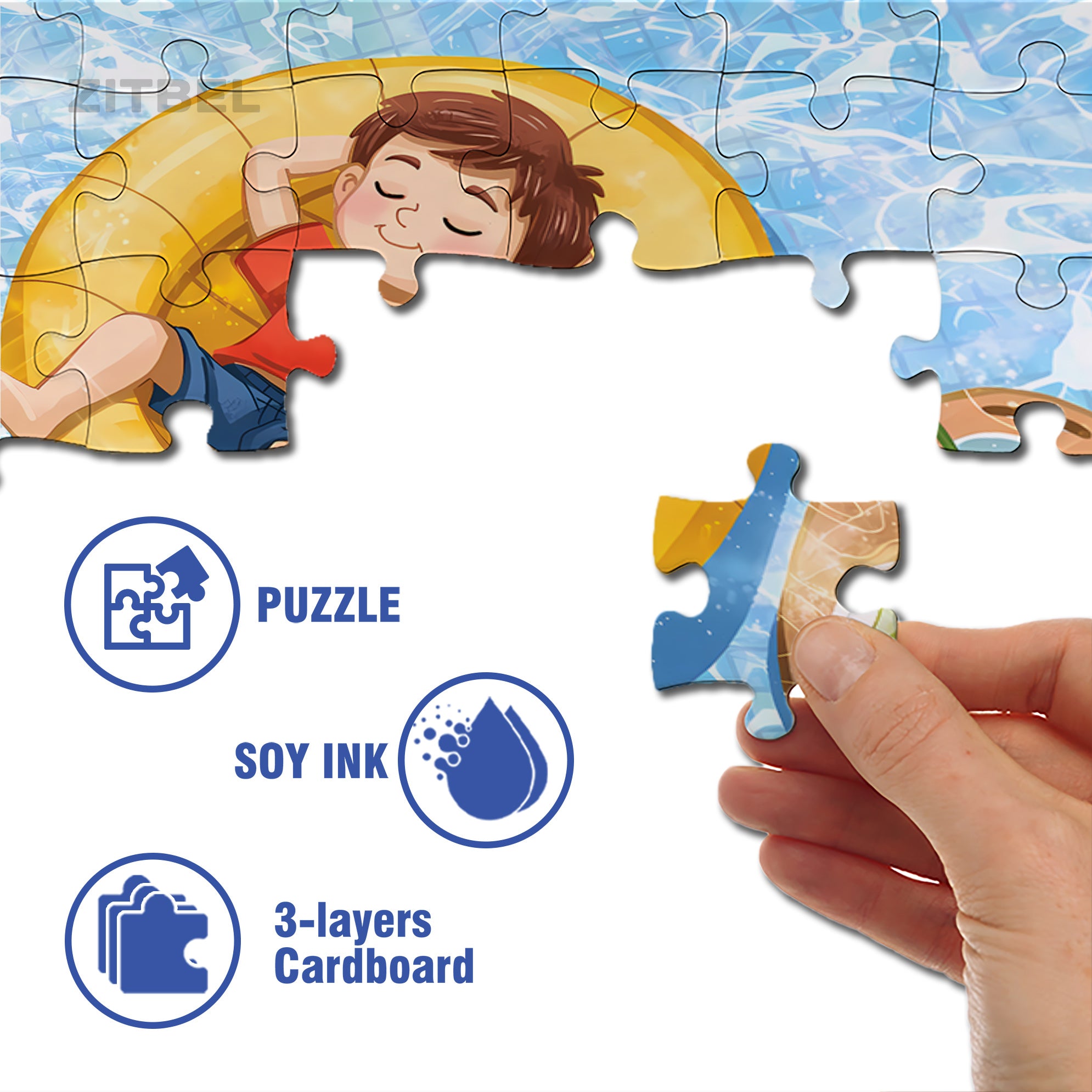 Jimmy's Sunbathing 500pcs/1000pcs Jigsaw Puzzle, Scratch-Resistant, Interactive Family Game & Brain-Boosting DIY Decor, Perfect for Halloween, Christmas & New Year Gifts, Family Puzzle Game