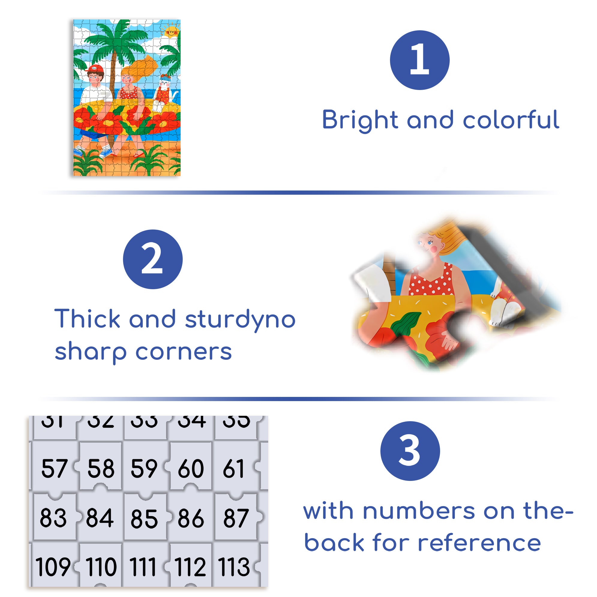 Let's Go Surfing Together. 500pcs/1000pcs Jigsaw Puzzle, Scratch-Resistant, Interactive Family Game & Brain-Boosting DIY Decor, Perfect for Halloween, Christmas & New Year Gifts, Family Puzzle Game