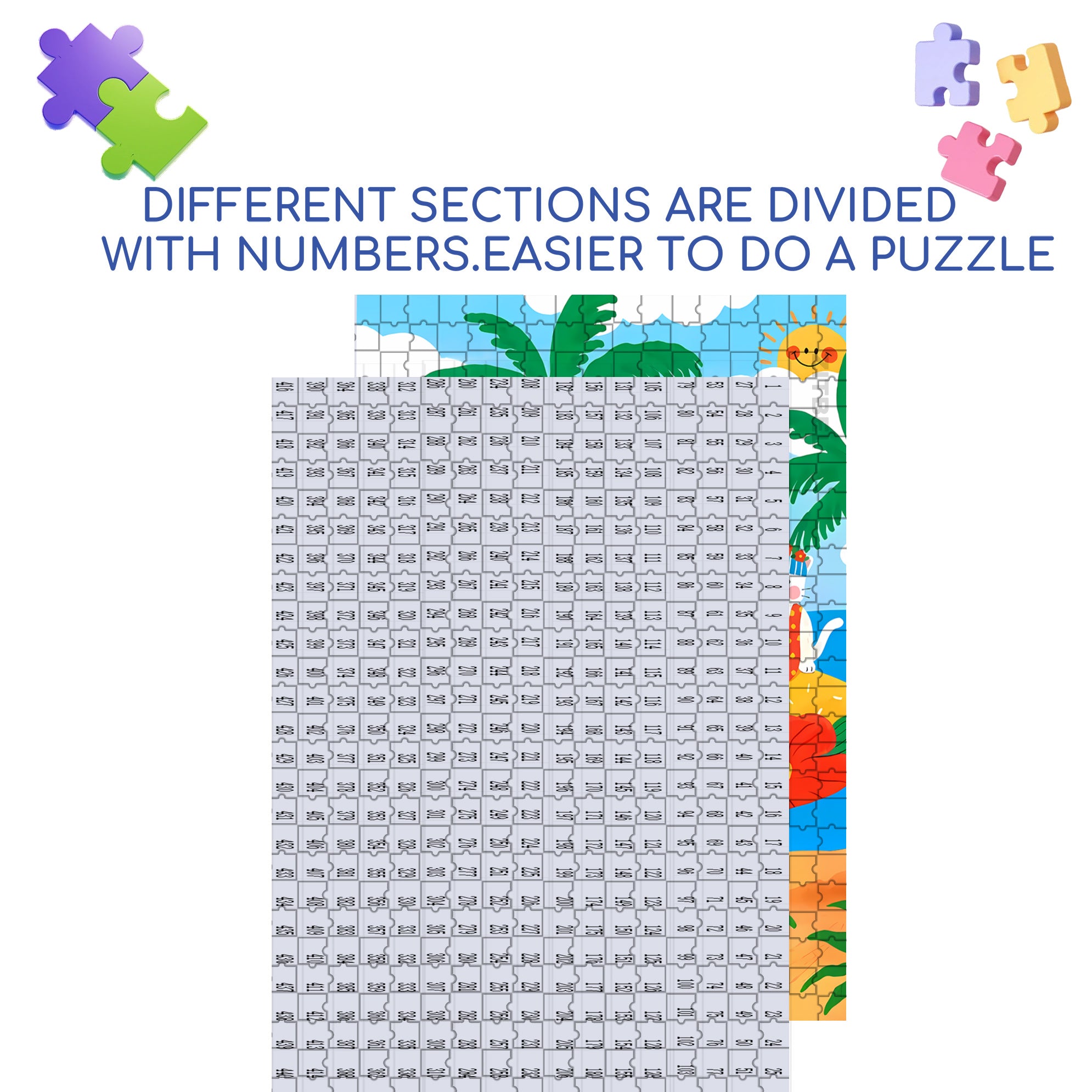 Let's Go Surfing Together. 500pcs/1000pcs Jigsaw Puzzle, Scratch-Resistant, Interactive Family Game & Brain-Boosting DIY Decor, Perfect for Halloween, Christmas & New Year Gifts, Family Puzzle Game