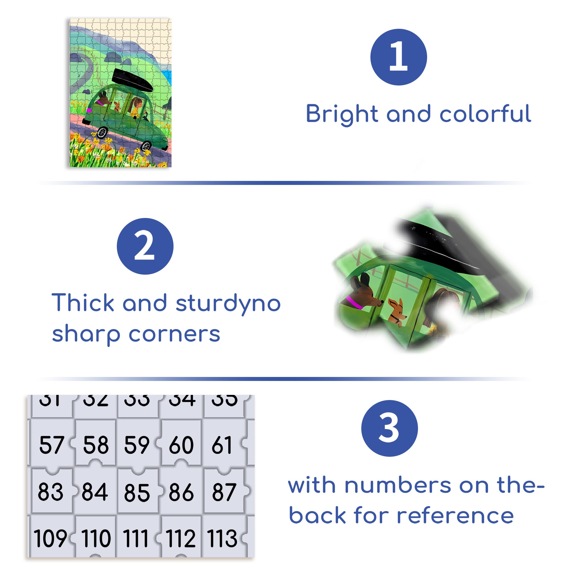 Little Green Car 500pcs/1000pcs Jigsaw Puzzle, Scratch-Resistant, Interactive Family Game & Brain-Boosting DIY Decor, Perfect for Halloween, Christmas & New Year Gifts, Family Puzzle Game