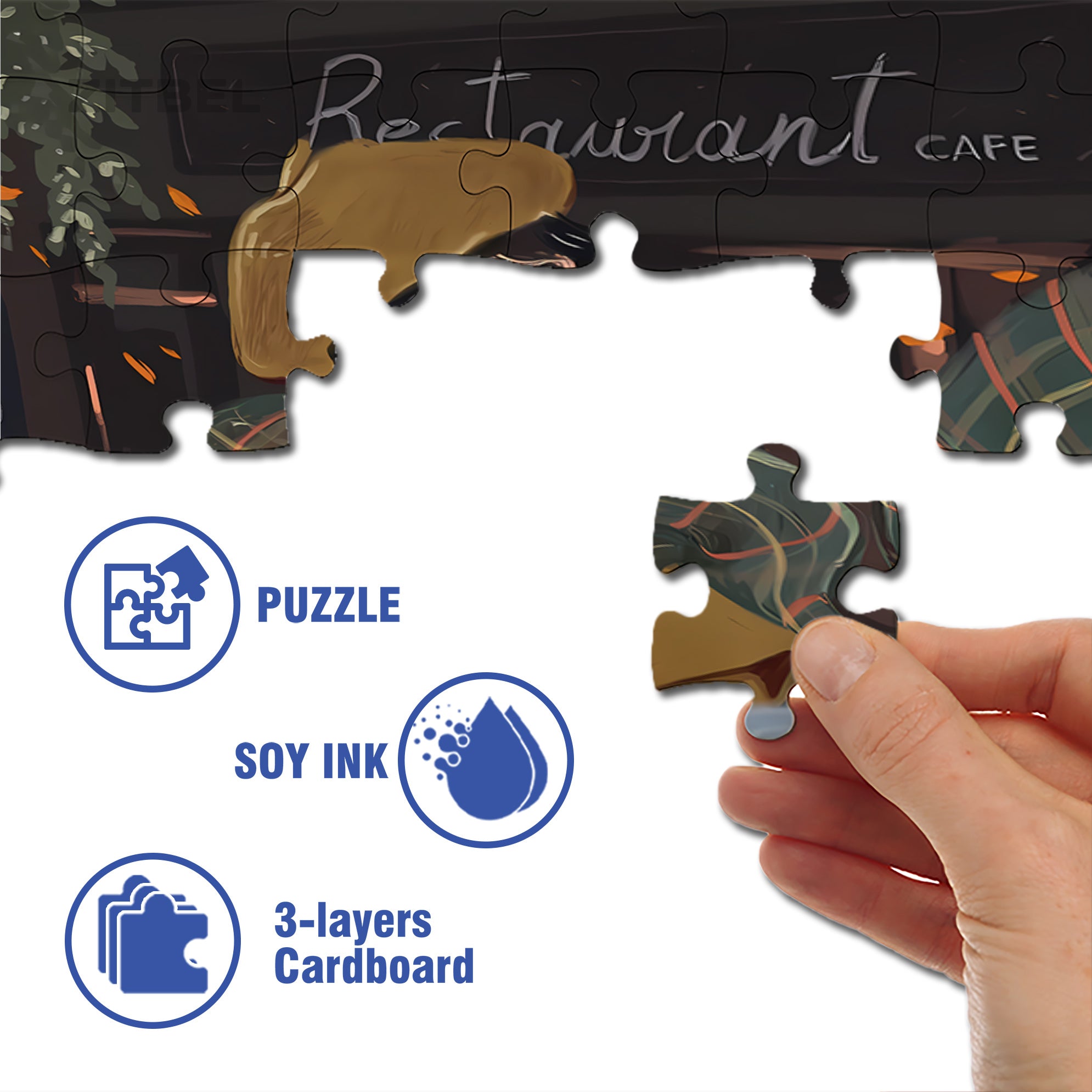 Macchiato 500pcs/1000pcs Jigsaw Puzzle, Scratch-Resistant, Interactive Family Game & Brain-Boosting DIY Decor, Perfect for Halloween, Christmas & New Year Gifts, Family Puzzle Game
