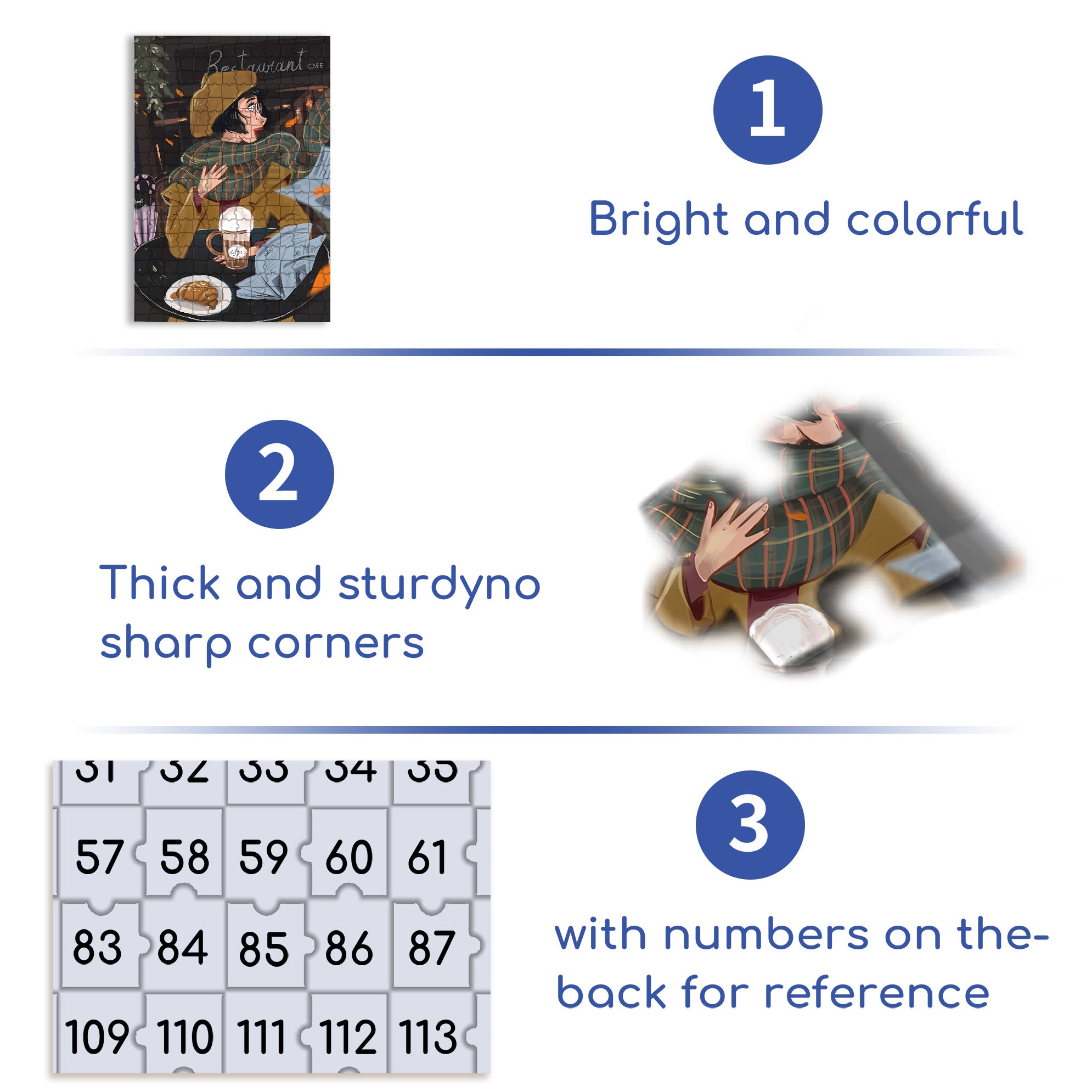 Macchiato 500pcs/1000pcs Jigsaw Puzzle, Scratch-Resistant, Interactive Family Game & Brain-Boosting DIY Decor, Perfect for Halloween, Christmas & New Year Gifts, Family Puzzle Game