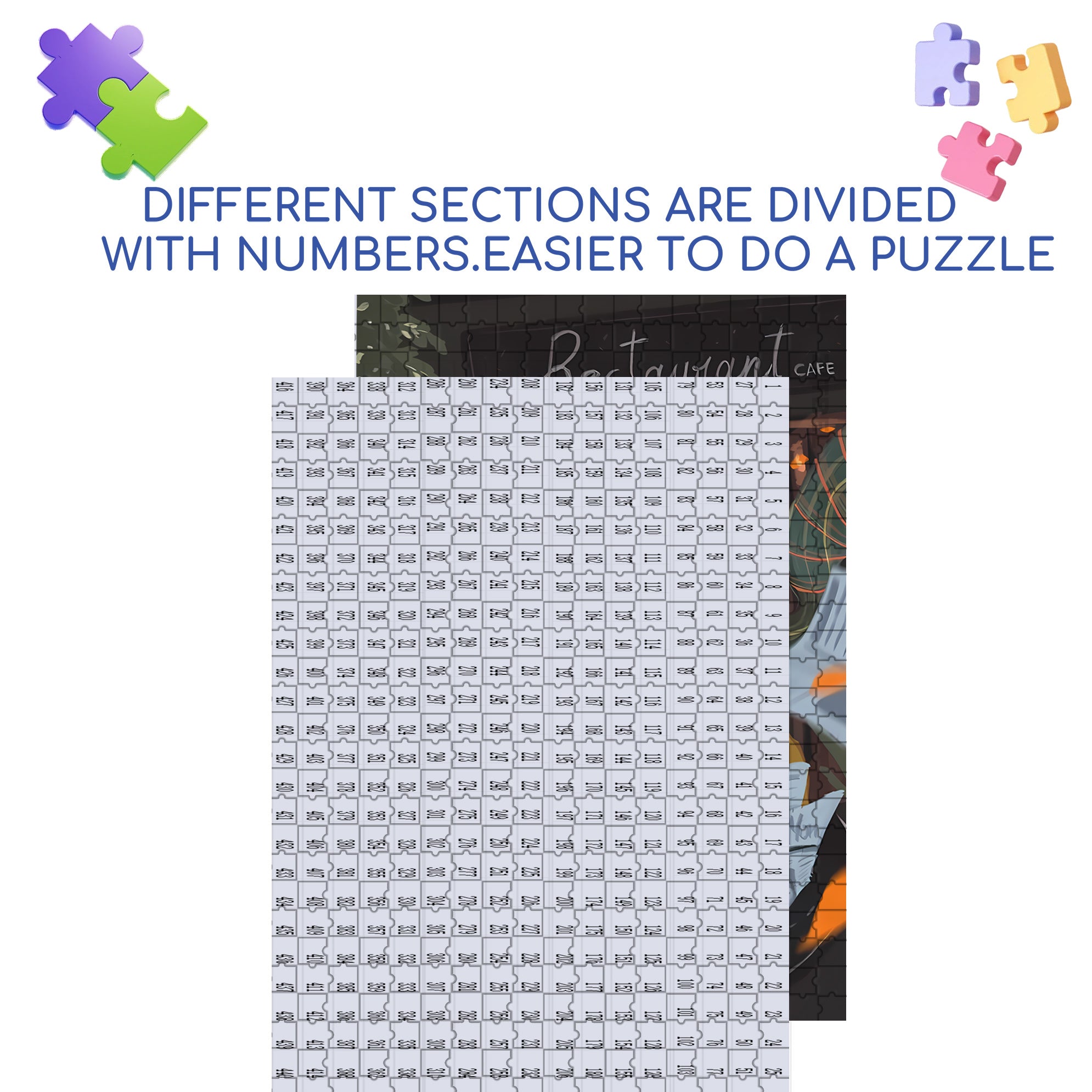 Macchiato 500pcs/1000pcs Jigsaw Puzzle, Scratch-Resistant, Interactive Family Game & Brain-Boosting DIY Decor, Perfect for Halloween, Christmas & New Year Gifts, Family Puzzle Game