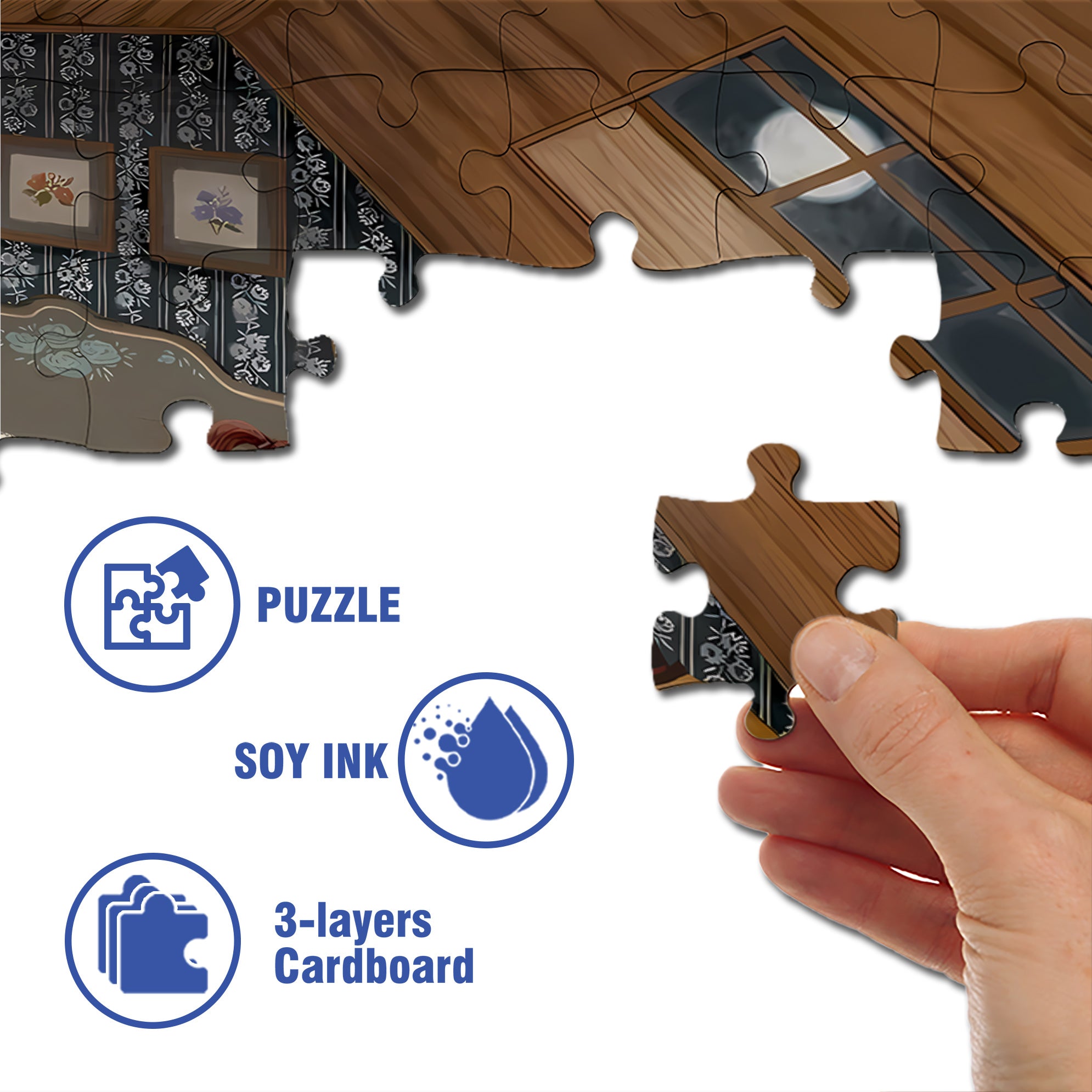 Moonlit Ballet 500pcs/1000pcs Jigsaw Puzzle, Scratch-Resistant, Interactive Family Game & Brain-Boosting DIY Decor, Perfect for Halloween, Christmas & New Year Gifts, Family Puzzle Game