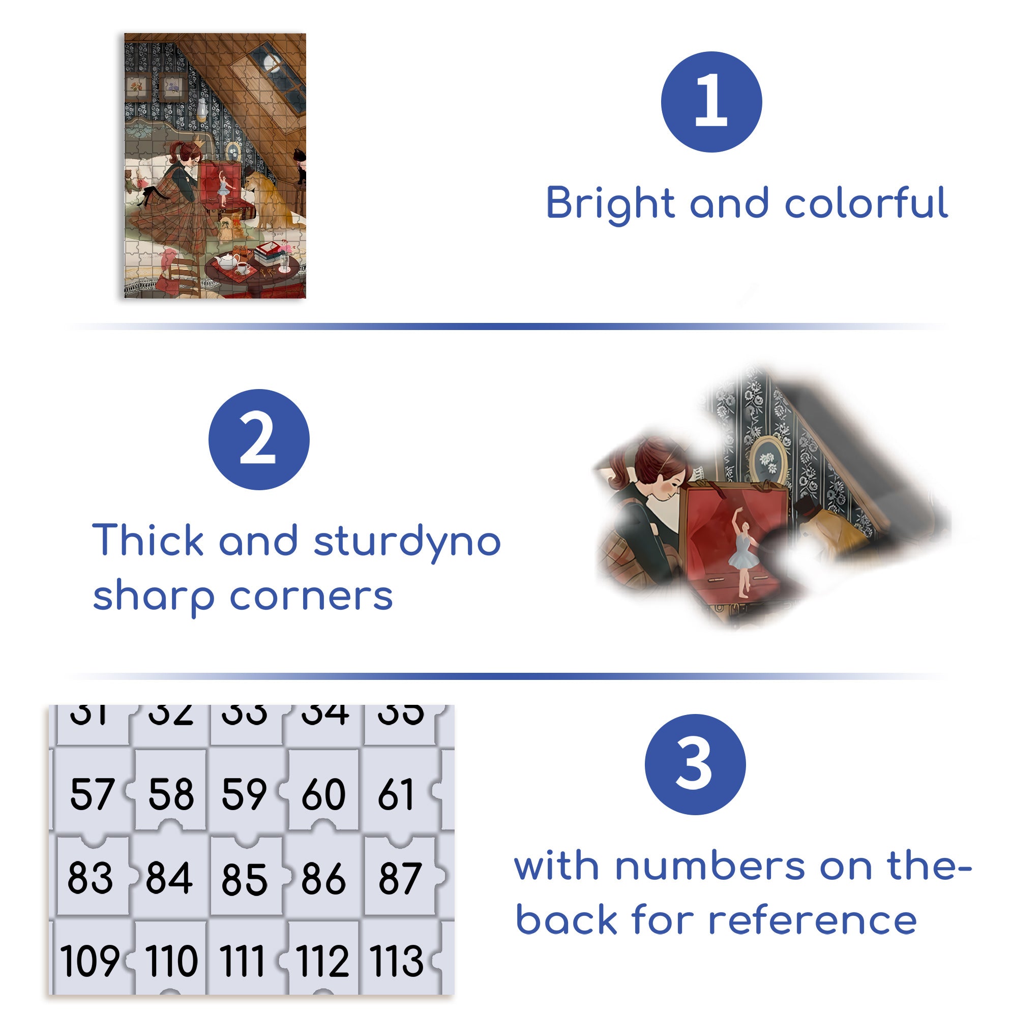 Moonlit Ballet 500pcs/1000pcs Jigsaw Puzzle, Scratch-Resistant, Interactive Family Game & Brain-Boosting DIY Decor, Perfect for Halloween, Christmas & New Year Gifts, Family Puzzle Game