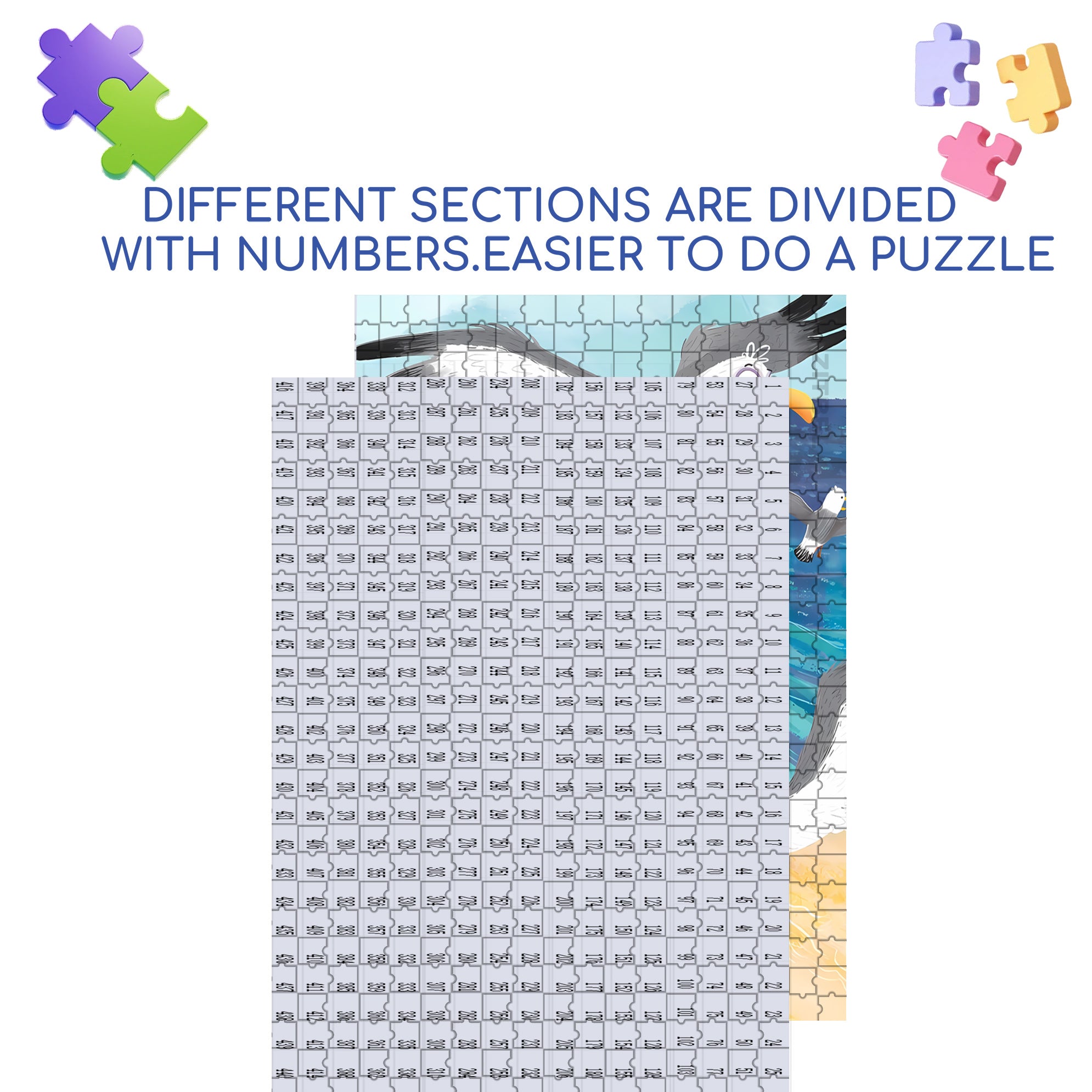 My Sandwich 500pcs/1000pcs Jigsaw Puzzle, Scratch-Resistant, Interactive Family Game & Brain-Boosting DIY Decor, Perfect for Halloween, Christmas & New Year Gifts, Family Puzzle Game