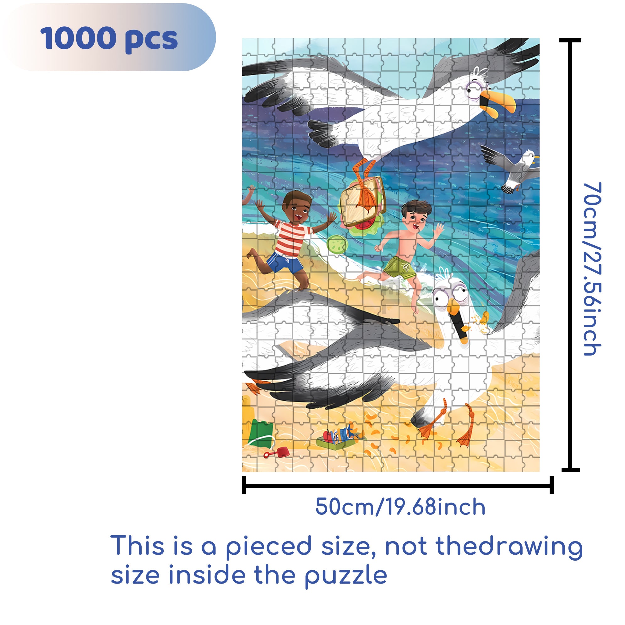 My Sandwich 500pcs/1000pcs Jigsaw Puzzle, Scratch-Resistant, Interactive Family Game & Brain-Boosting DIY Decor, Perfect for Halloween, Christmas & New Year Gifts, Family Puzzle Game