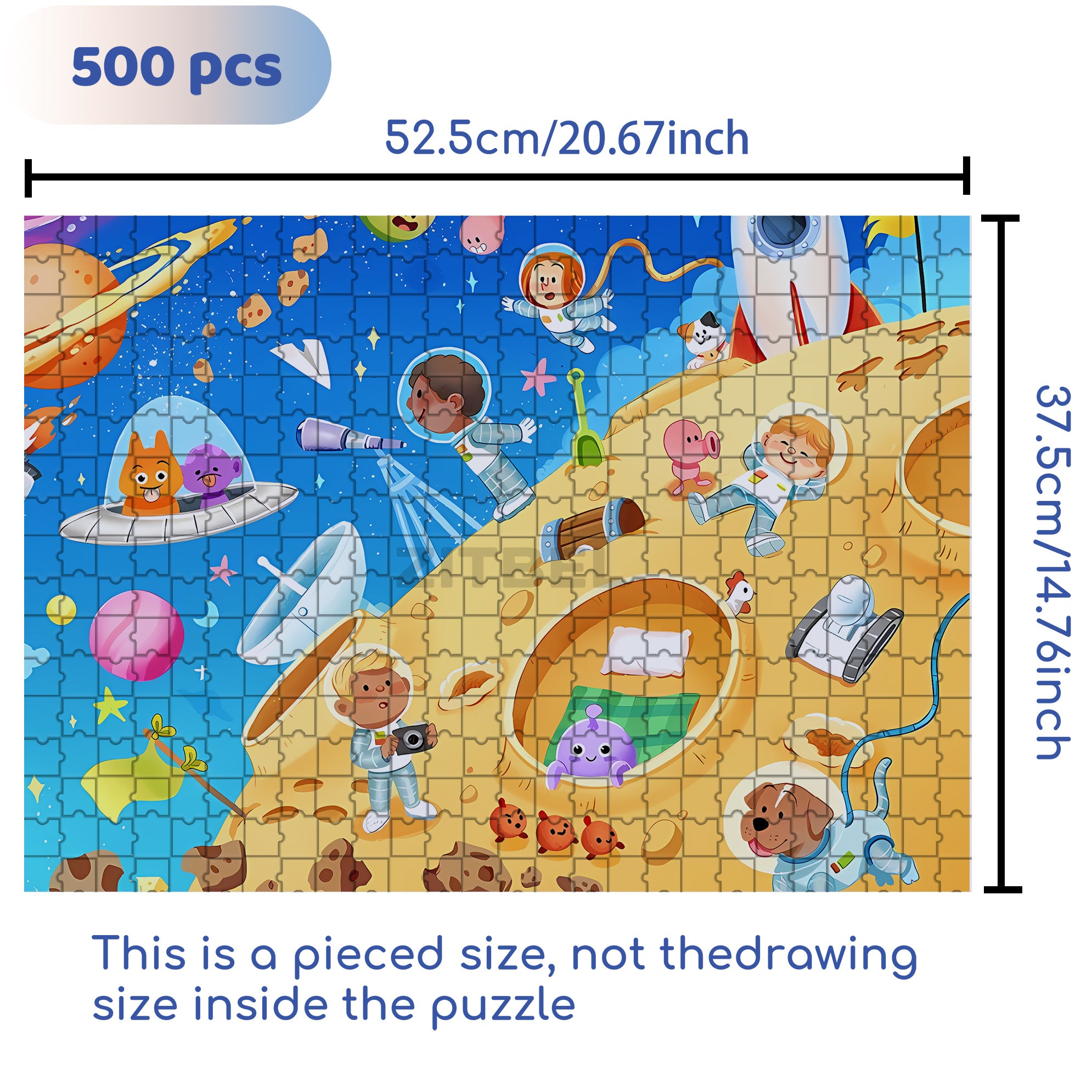 Naughty Monster 500pcs/1000pcs Jigsaw Puzzle, Scratch-Resistant, Interactive Family Game & Brain-Boosting DIY Decor, Perfect for Halloween, Christmas & New Year Gifts, Family Puzzle Game