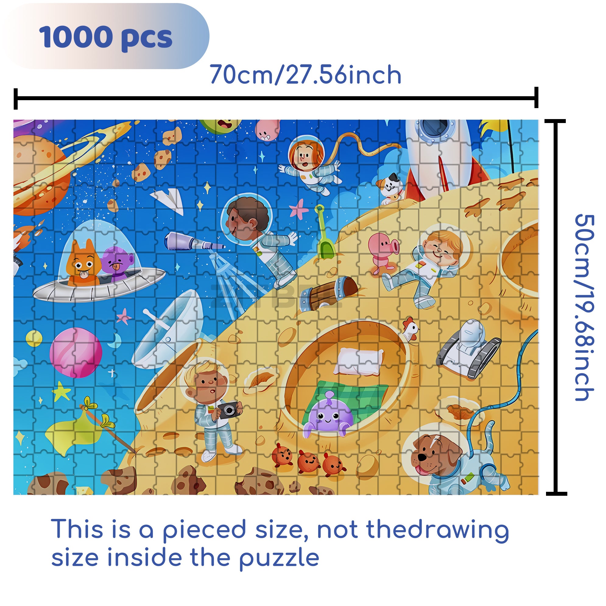 Naughty Monster 500pcs/1000pcs Jigsaw Puzzle, Scratch-Resistant, Interactive Family Game & Brain-Boosting DIY Decor, Perfect for Halloween, Christmas & New Year Gifts, Family Puzzle Game