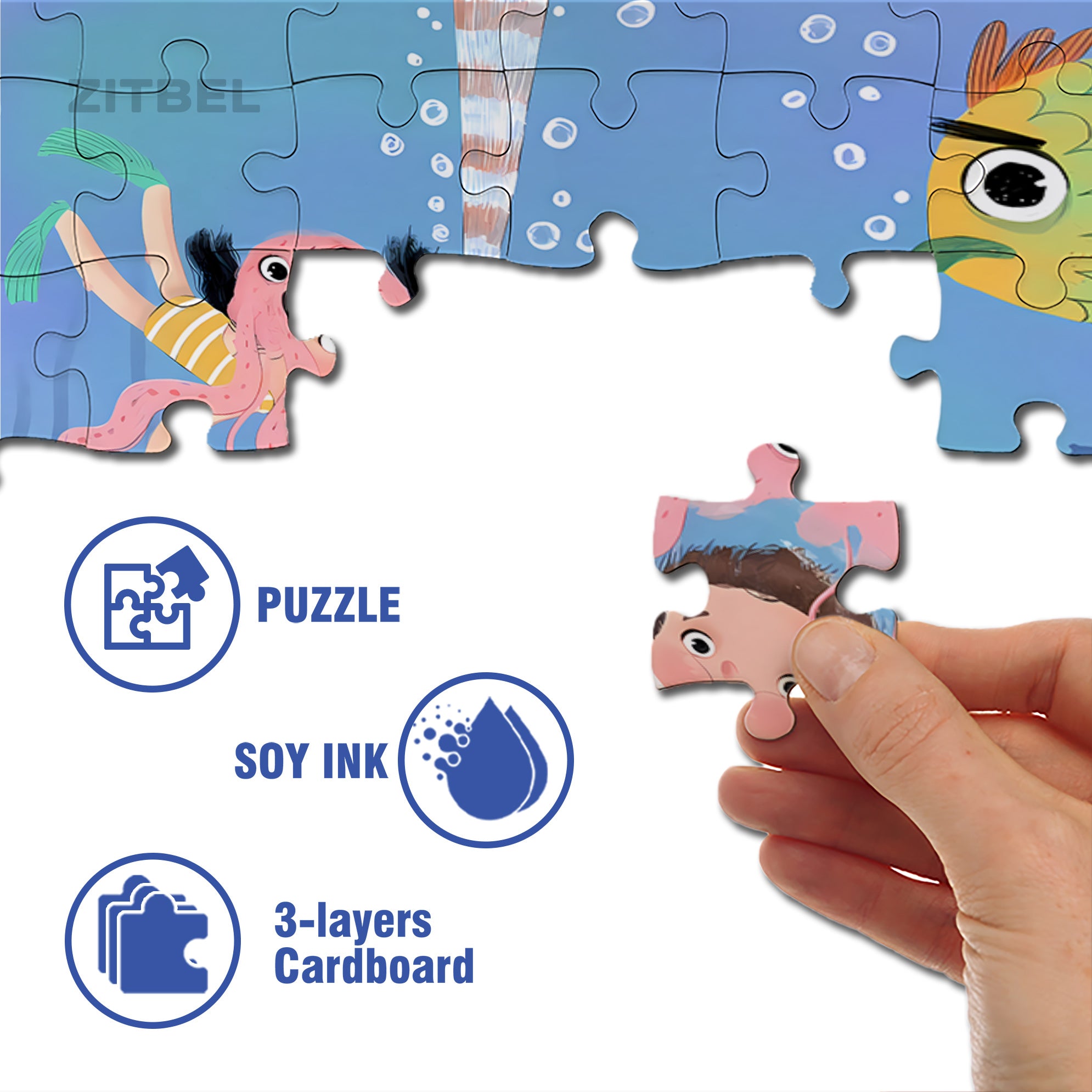 Octopus 500pcs/1000pcs Jigsaw Puzzle, Scratch-Resistant, Interactive Family Game & Brain-Boosting DIY Decor, Perfect for Halloween, Christmas & New Year Gifts, Family Puzzle Game
