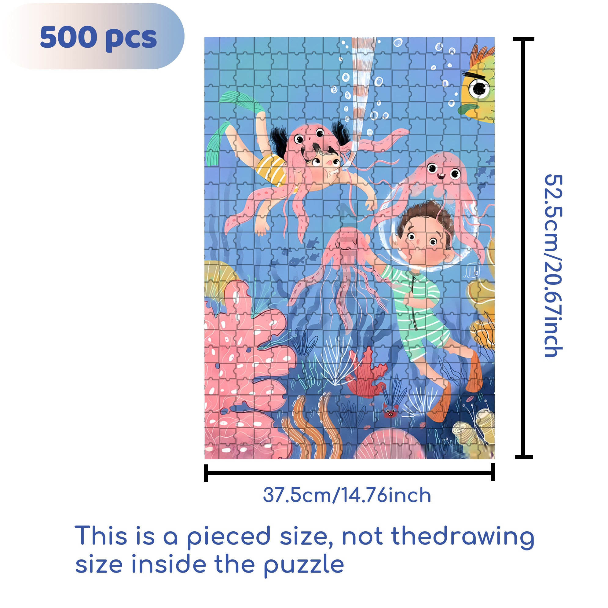 Octopus 500pcs/1000pcs Jigsaw Puzzle, Scratch-Resistant, Interactive Family Game & Brain-Boosting DIY Decor, Perfect for Halloween, Christmas & New Year Gifts, Family Puzzle Game