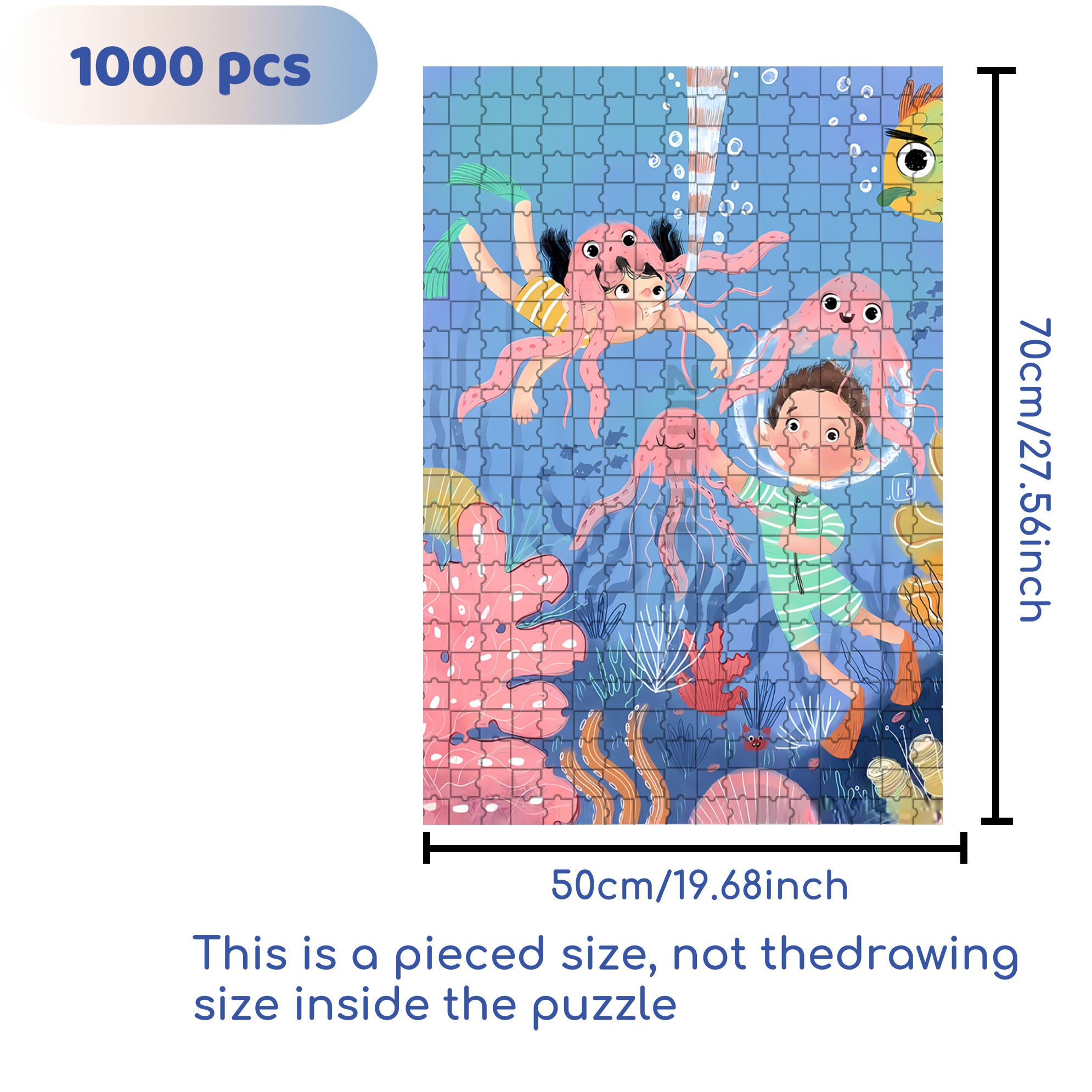 Octopus 500pcs/1000pcs Jigsaw Puzzle, Scratch-Resistant, Interactive Family Game & Brain-Boosting DIY Decor, Perfect for Halloween, Christmas & New Year Gifts, Family Puzzle Game