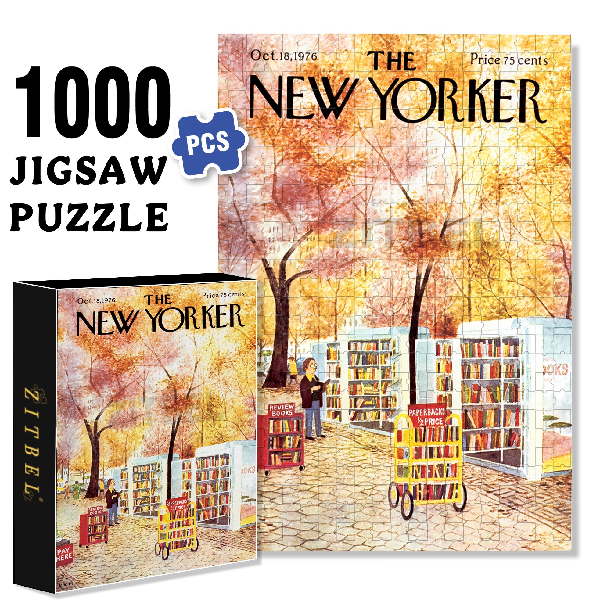 Parkside Pages 500pcs/1000pcs Jigsaw Puzzle, Scratch-Resistant, Interactive Family Game & Brain-Boosting DIY Decor, Perfect for Halloween, Christmas & New Year Gifts, Family Puzzle Game