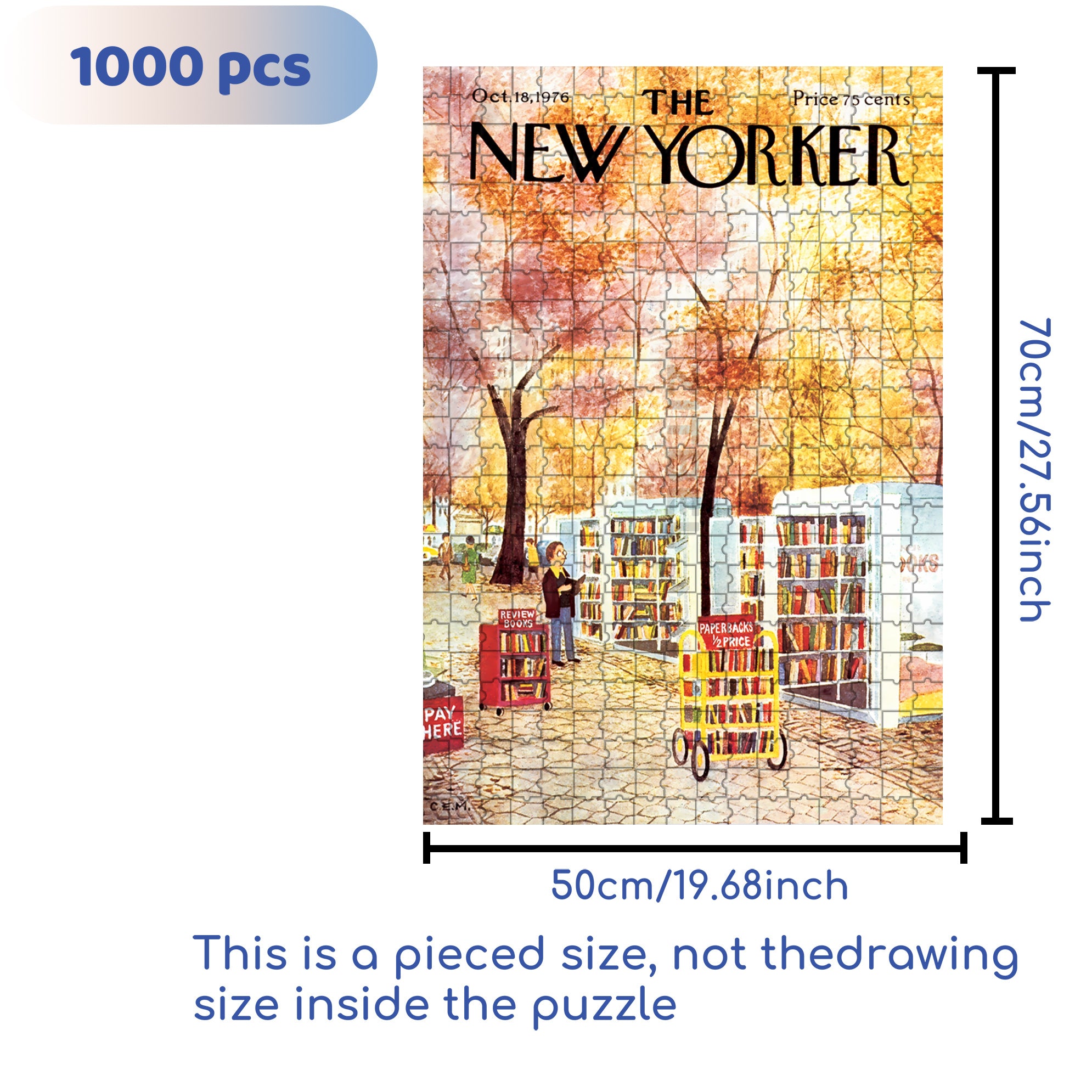 Parkside Pages 500pcs/1000pcs Jigsaw Puzzle, Scratch-Resistant, Interactive Family Game & Brain-Boosting DIY Decor, Perfect for Halloween, Christmas & New Year Gifts, Family Puzzle Game
