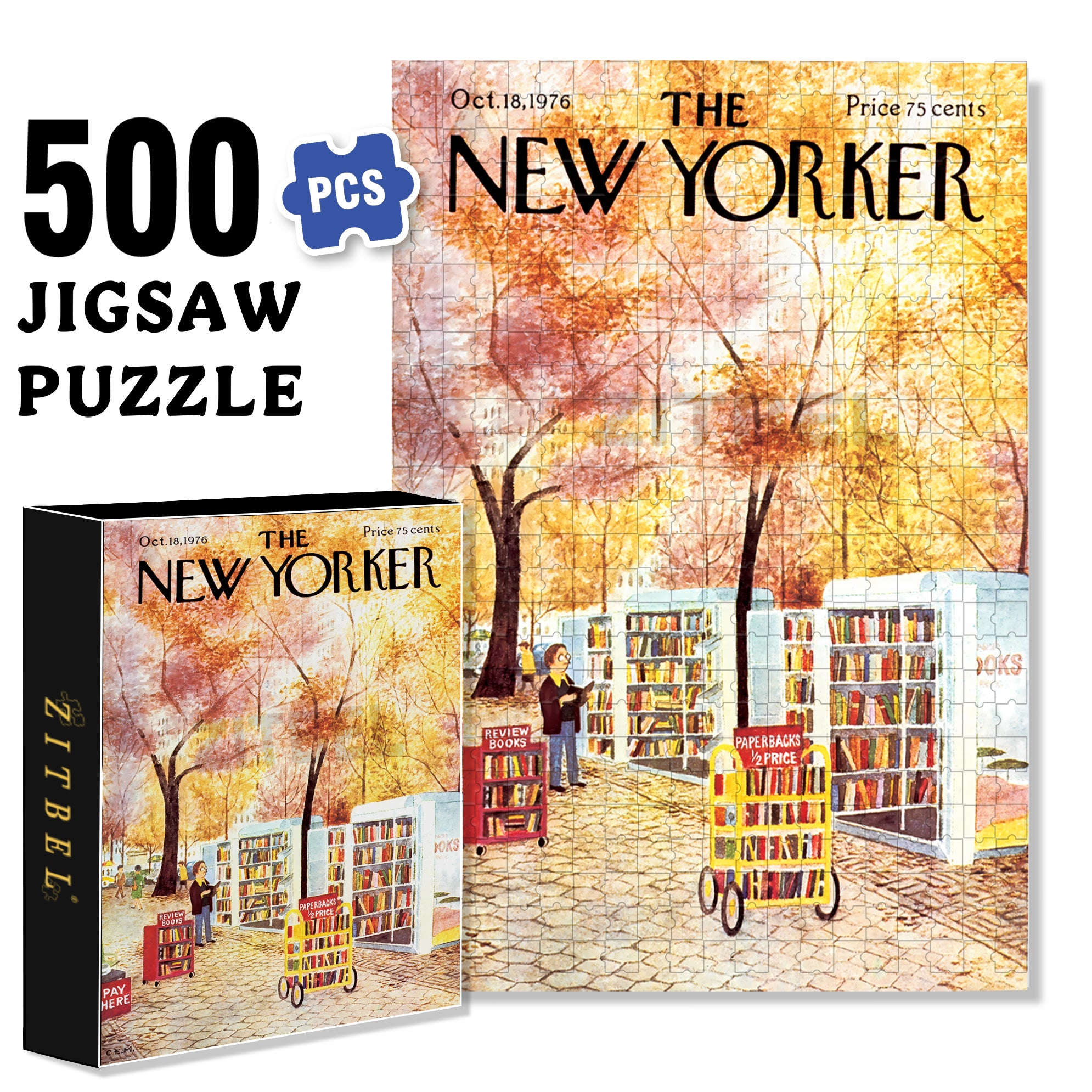 Parkside Pages 500pcs/1000pcs Jigsaw Puzzle, Scratch-Resistant, Interactive Family Game & Brain-Boosting DIY Decor, Perfect for Halloween, Christmas & New Year Gifts, Family Puzzle Game