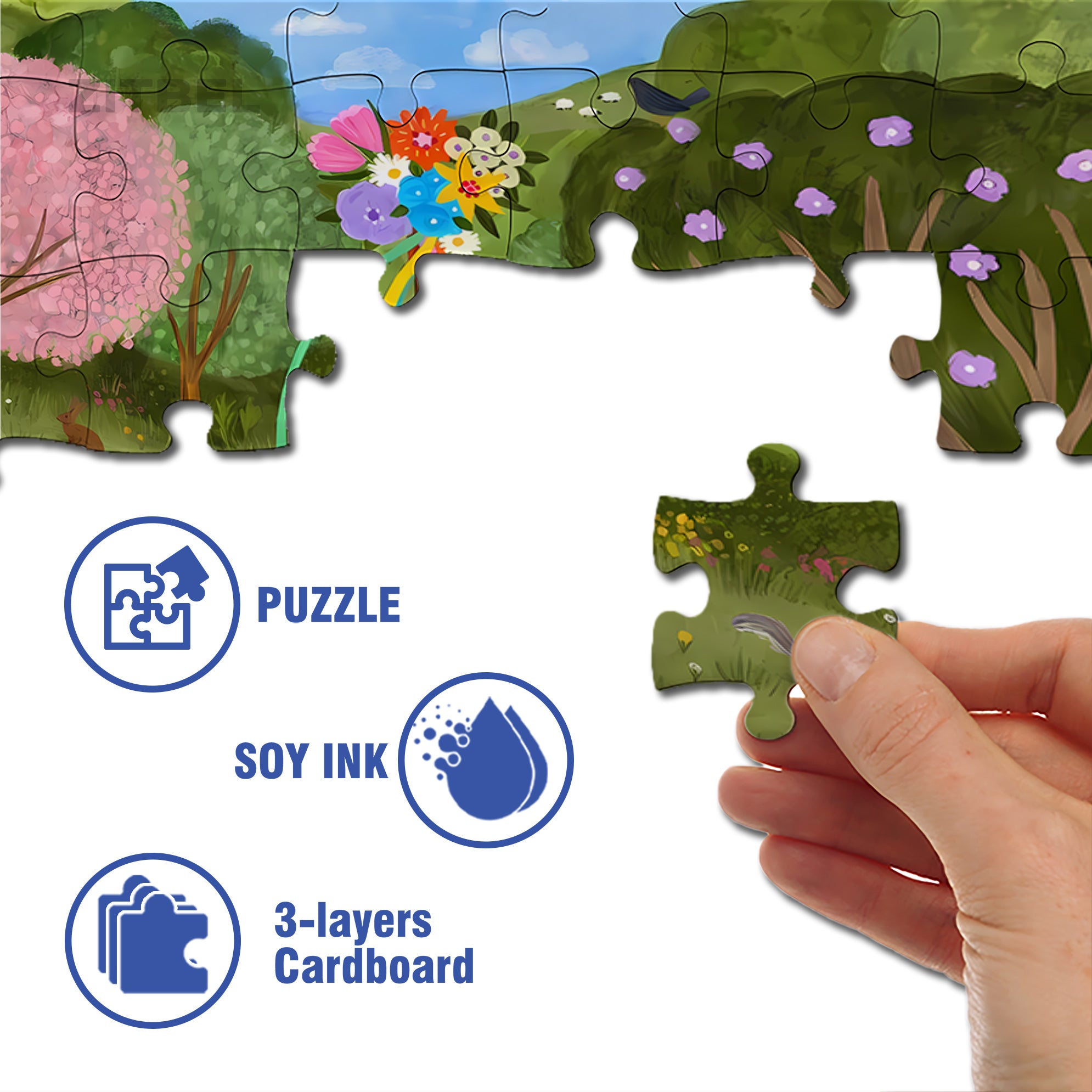Partytime 500pcs/1000pcs Jigsaw Puzzle, Scratch-Resistant, Interactive Family Game & Brain-Boosting DIY Decor, Perfect for Halloween, Christmas & New Year Gifts, Family Puzzle Game
