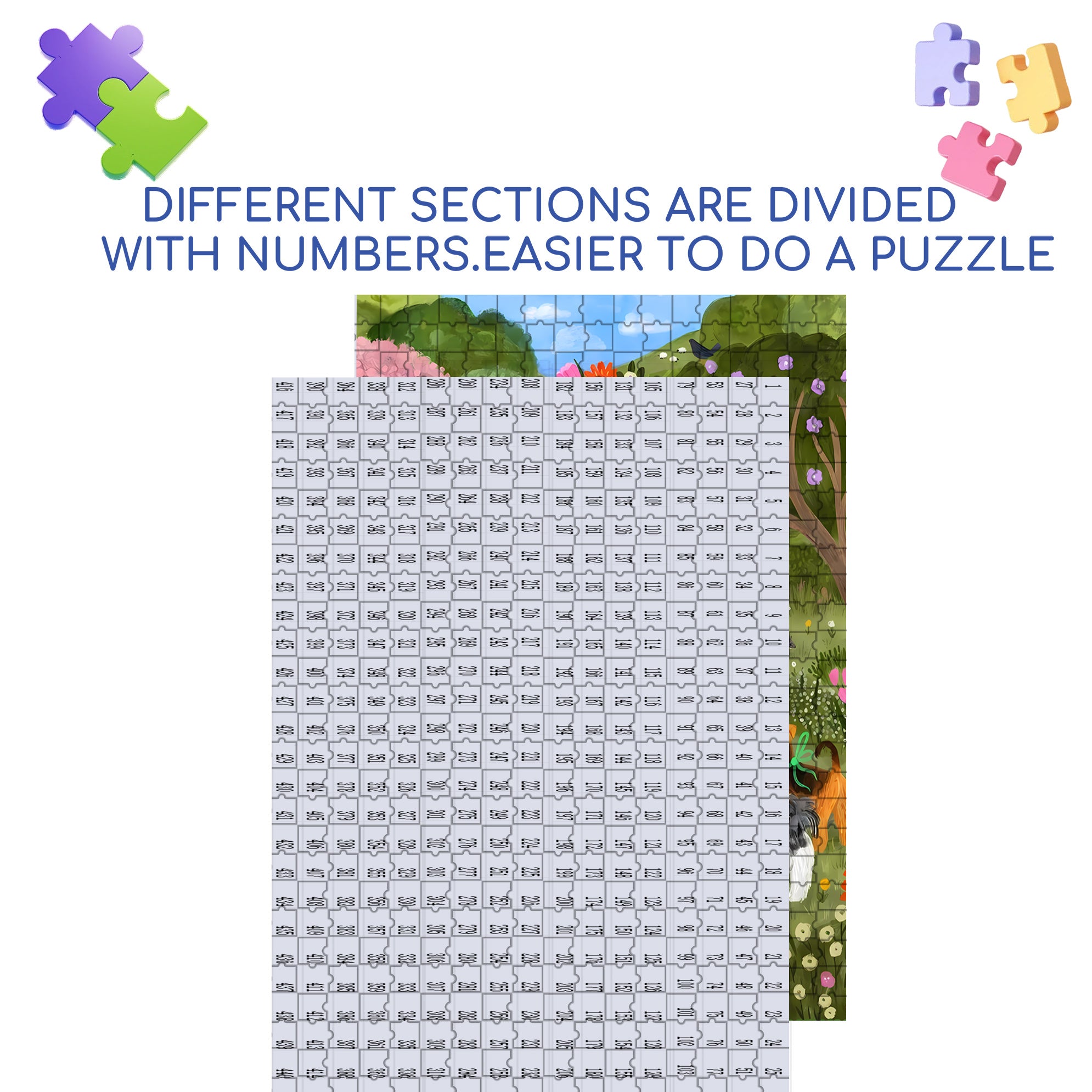 Partytime 500pcs/1000pcs Jigsaw Puzzle, Scratch-Resistant, Interactive Family Game & Brain-Boosting DIY Decor, Perfect for Halloween, Christmas & New Year Gifts, Family Puzzle Game