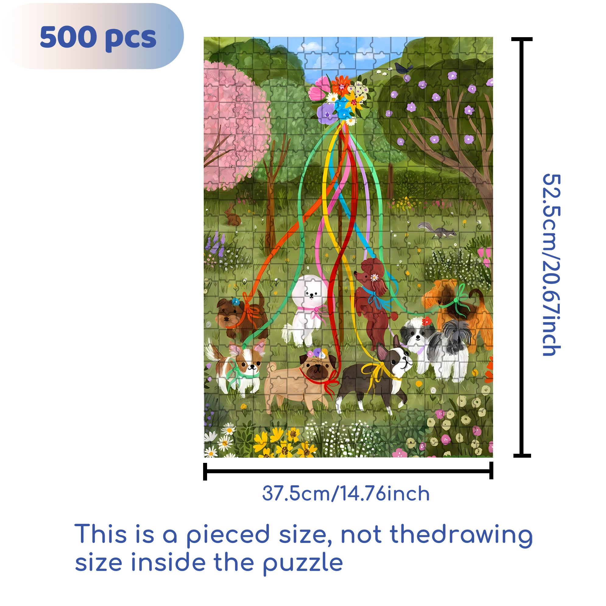 Partytime 500pcs/1000pcs Jigsaw Puzzle, Scratch-Resistant, Interactive Family Game & Brain-Boosting DIY Decor, Perfect for Halloween, Christmas & New Year Gifts, Family Puzzle Game