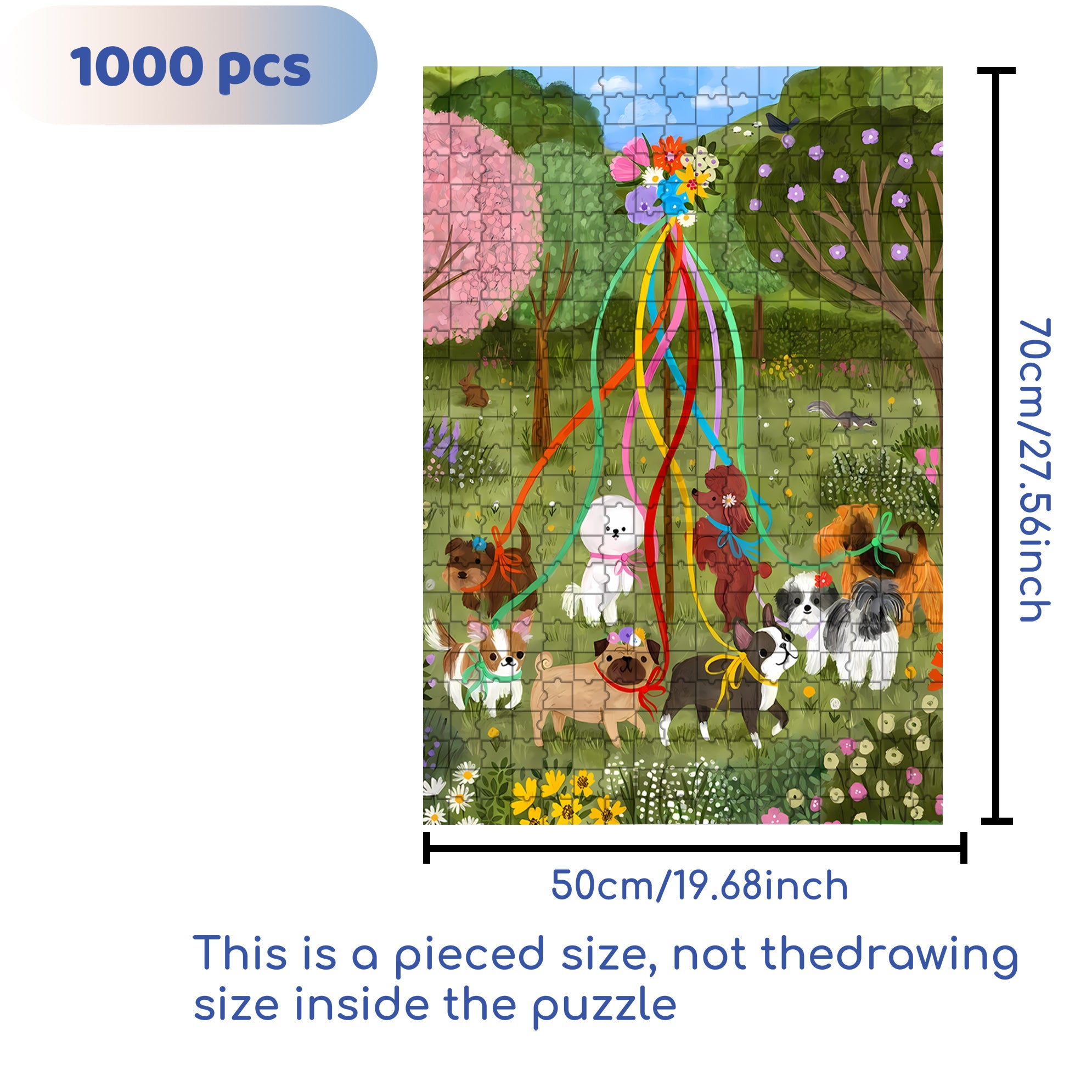 Partytime 500pcs/1000pcs Jigsaw Puzzle, Scratch-Resistant, Interactive Family Game & Brain-Boosting DIY Decor, Perfect for Halloween, Christmas & New Year Gifts, Family Puzzle Game