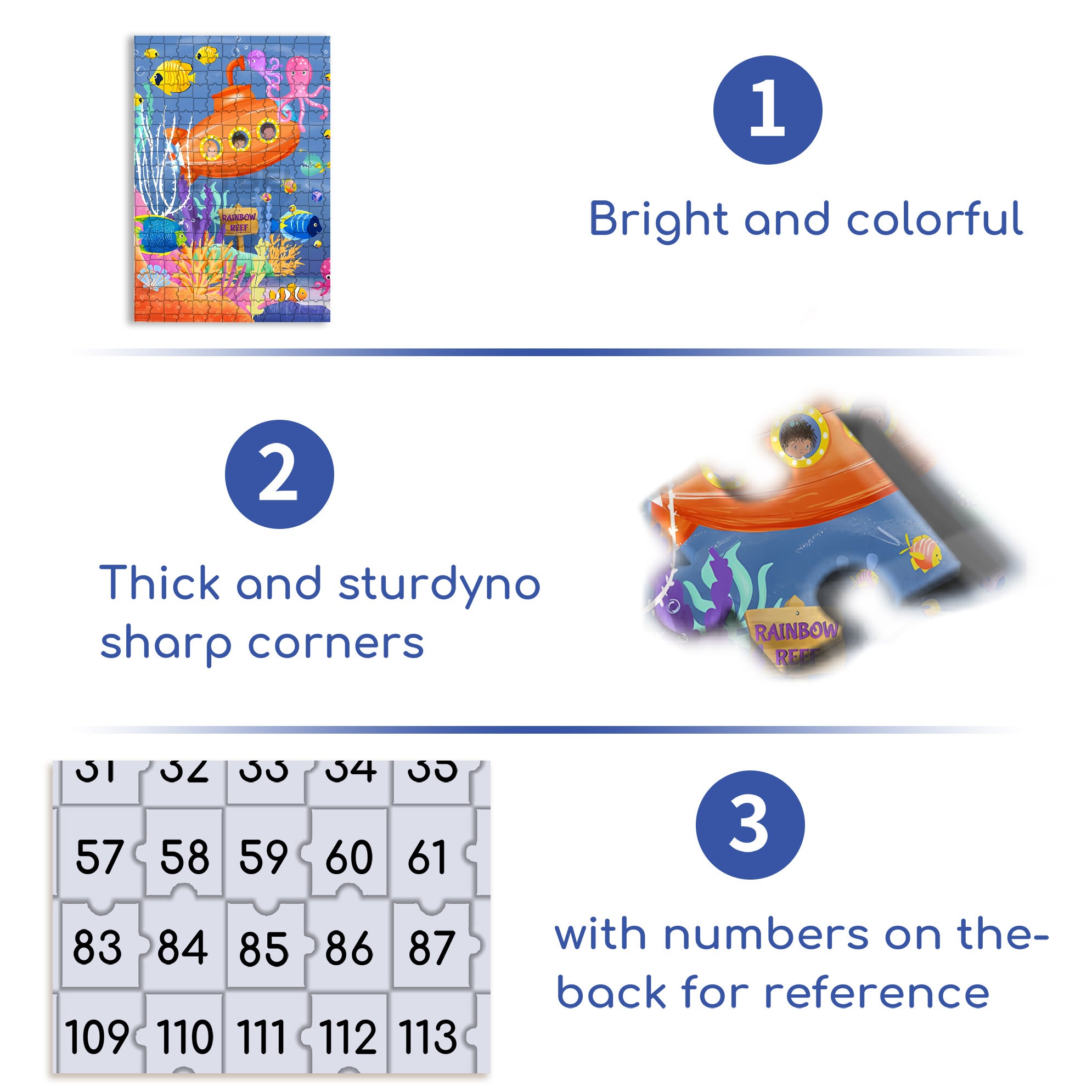 Sea Life 500pcs/1000pcs Jigsaw Puzzle, Scratch-Resistant, Interactive Family Game & Brain-Boosting DIY Decor, Perfect for Halloween, Christmas & New Year Gifts, Family Puzzle Game