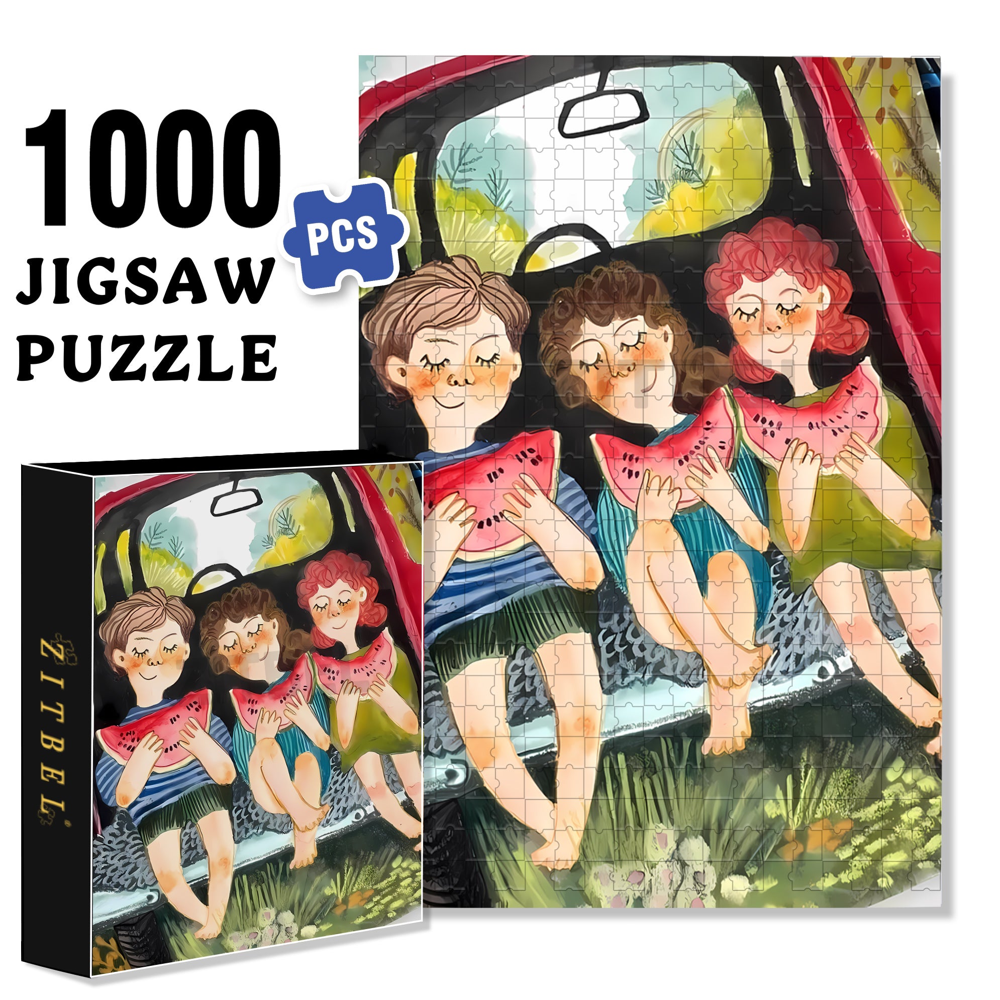 Share 500pcs/1000pcs Jigsaw Puzzle, Scratch-Resistant, Interactive Family Game & Brain-Boosting DIY Decor, Perfect for Halloween, Christmas & New Year Gifts, Family Puzzle Game