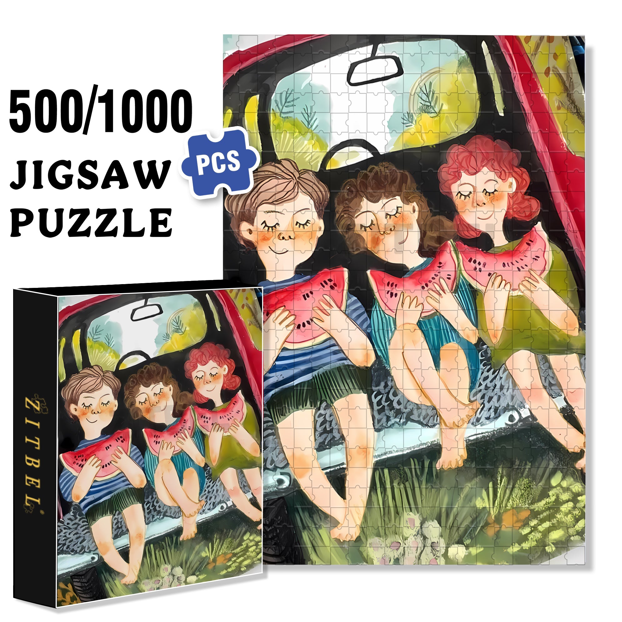 Share 500pcs/1000pcs Jigsaw Puzzle, Scratch-Resistant, Interactive Family Game & Brain-Boosting DIY Decor, Perfect for Halloween, Christmas & New Year Gifts, Family Puzzle Game