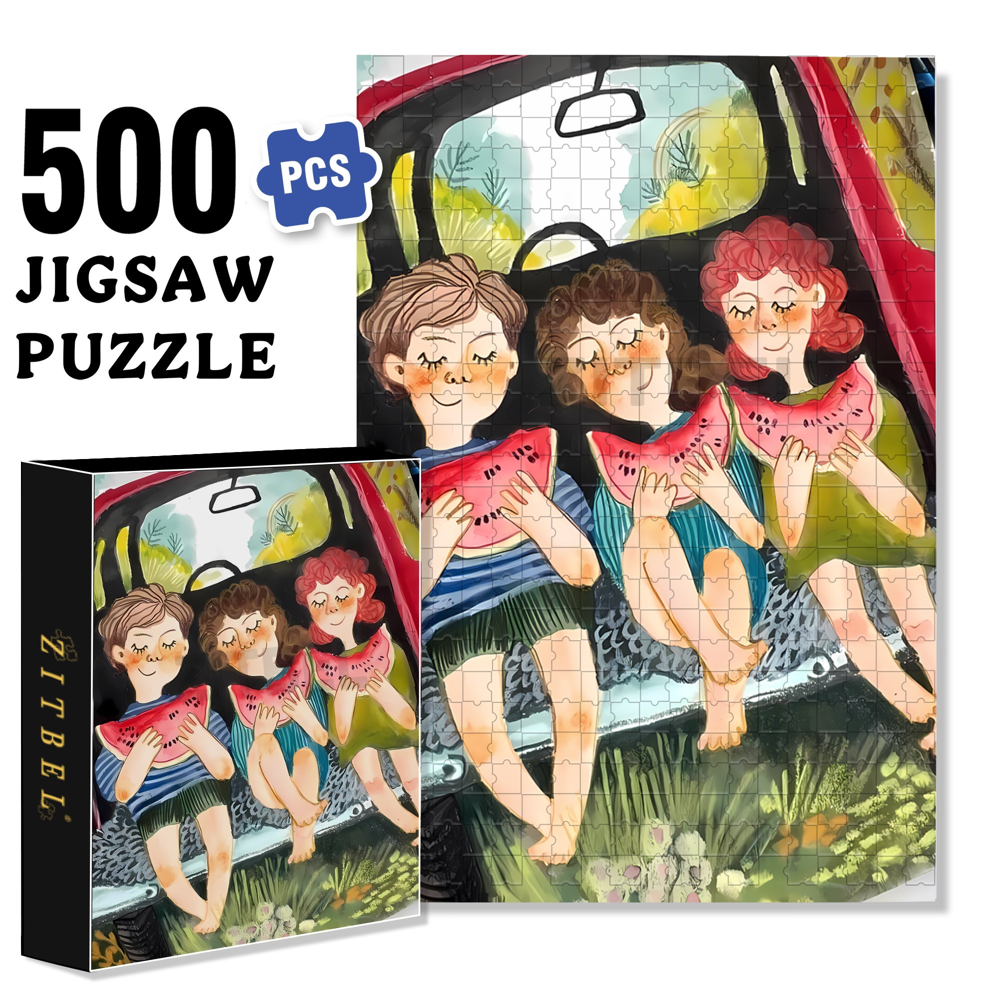 Share 500pcs/1000pcs Jigsaw Puzzle, Scratch-Resistant, Interactive Family Game & Brain-Boosting DIY Decor, Perfect for Halloween, Christmas & New Year Gifts, Family Puzzle Game