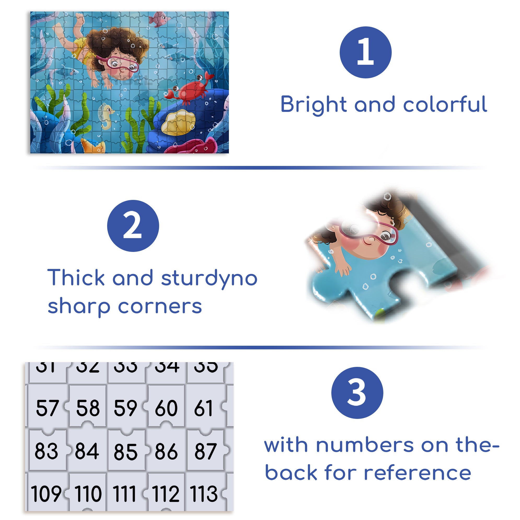 Snorkeling 500pcs/1000pcs Jigsaw Puzzle, Scratch-Resistant, Interactive Family Game & Brain-Boosting DIY Decor, Perfect for Halloween, Christmas & New Year Gifts, Family Puzzle Game