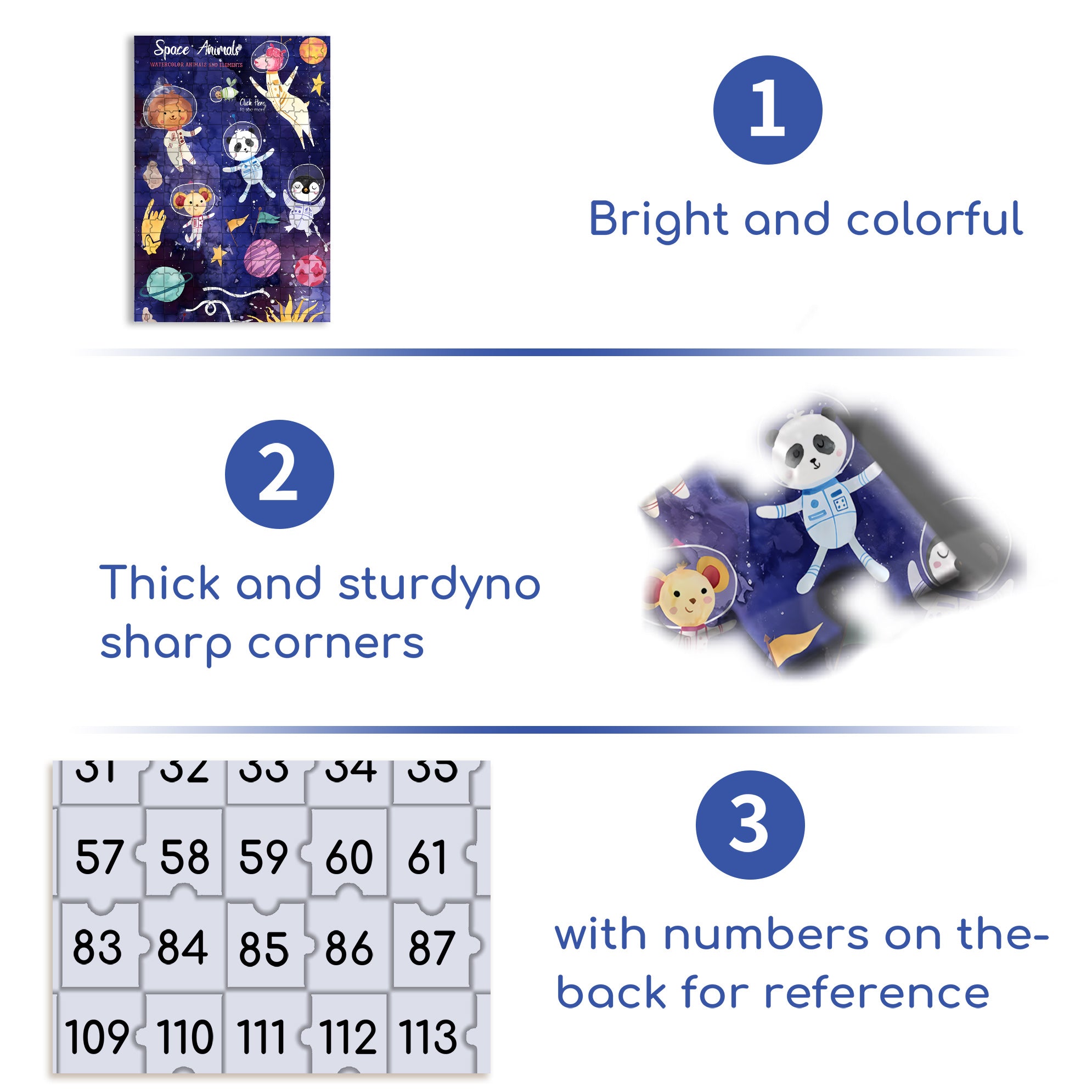 Space Zoo 500pcs/1000pcs Jigsaw Puzzle, Scratch-Resistant, Interactive Family Game & Brain-Boosting DIY Decor, Perfect for Halloween, Christmas & New Year Gifts, Family Puzzle Game