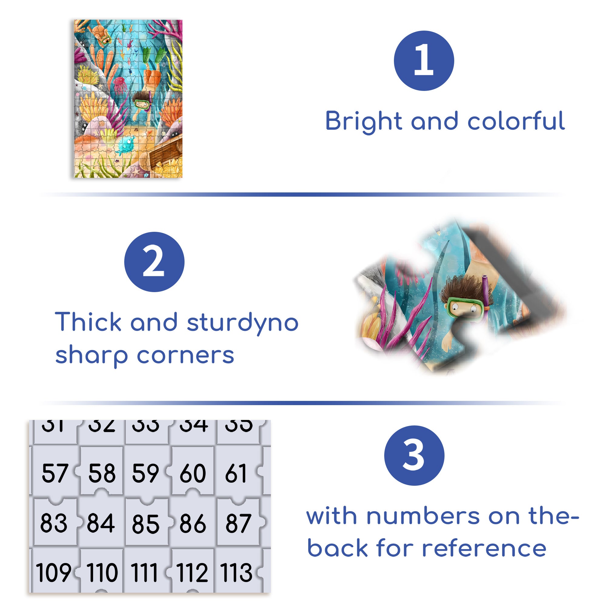Underwater Treasures 500pcs/1000pcs Jigsaw Puzzle, Scratch-Resistant, Interactive Family Game & Brain-Boosting DIY Decor, Perfect for Halloween, Christmas & New Year Gifts, Family Puzzle Game
