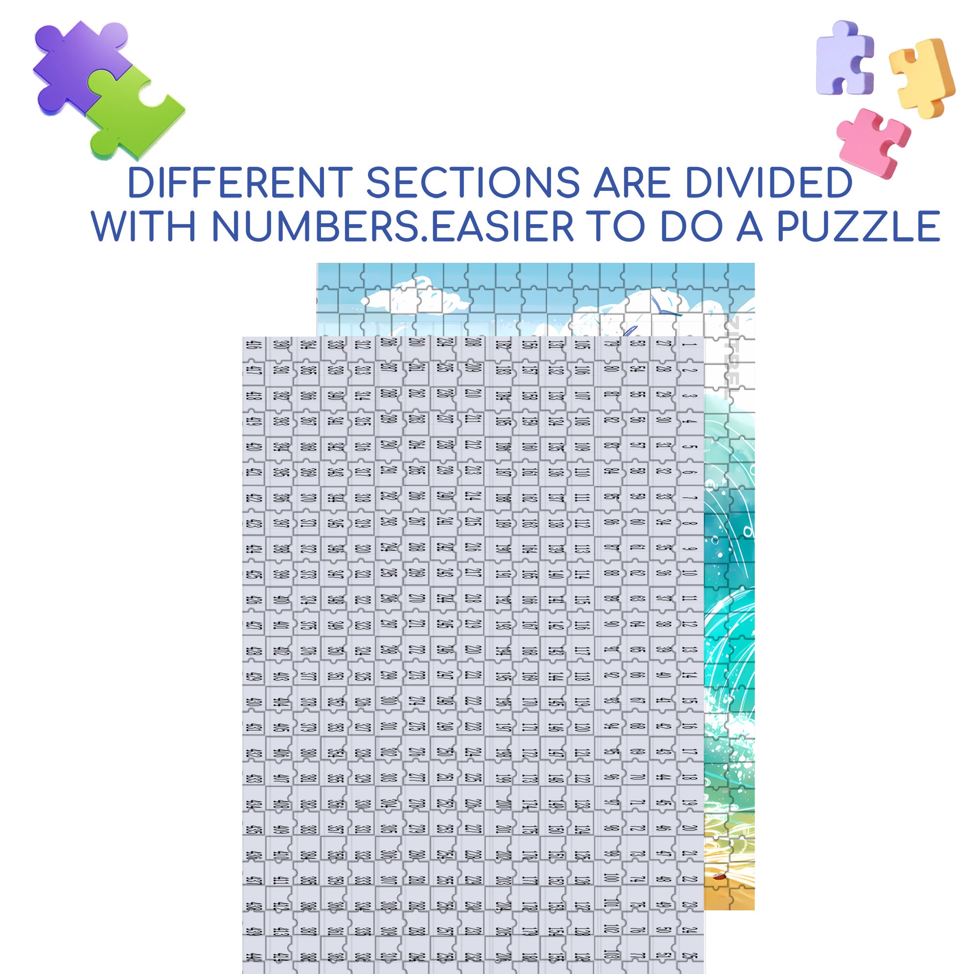 Walking In The Waves 500pcs/1000pcs Jigsaw Puzzle, Scratch-Resistant, Interactive Family Game & Brain-Boosting DIY Decor, Perfect for Halloween, Christmas & New Year Gifts, Family Puzzle Game