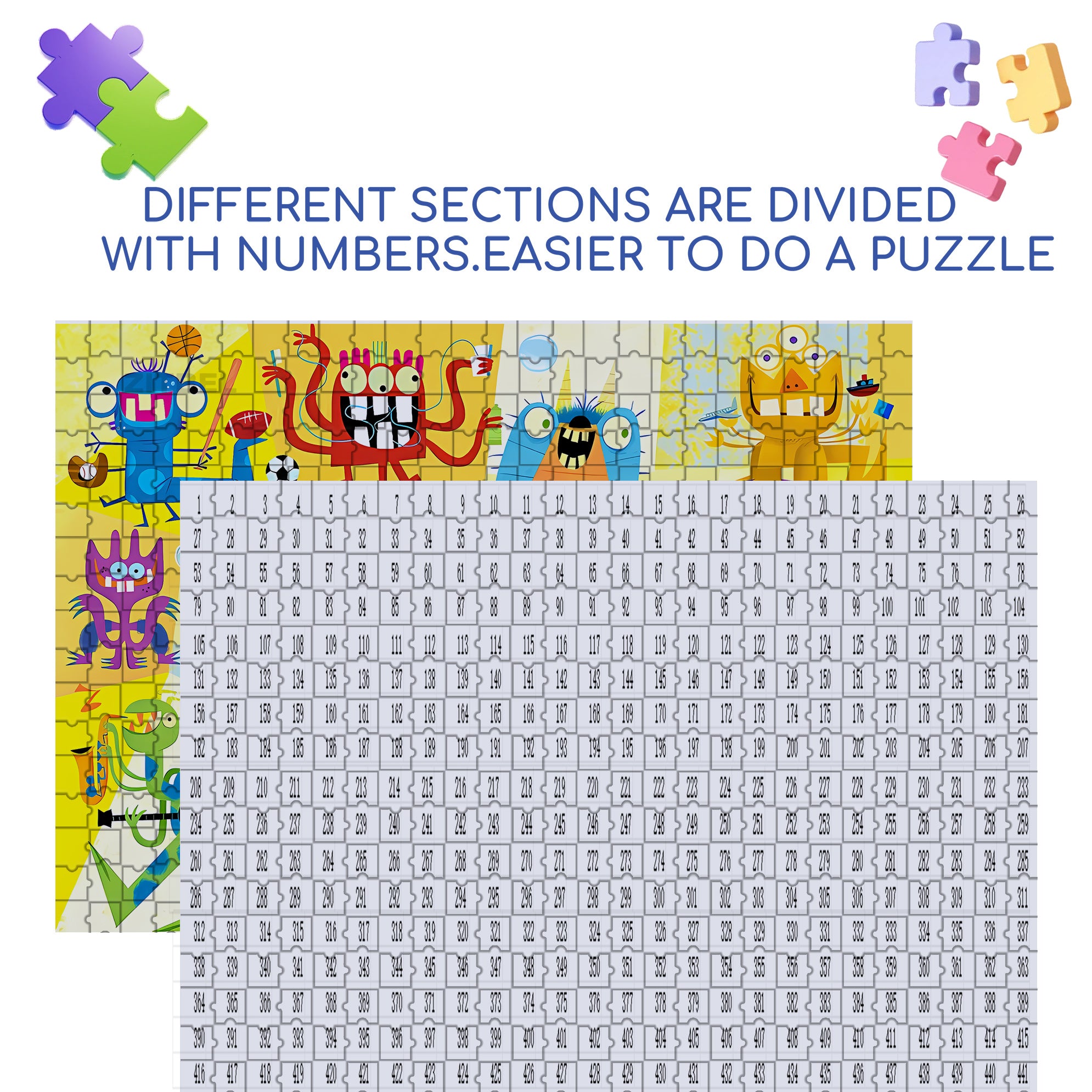 Who¡¯s There 500pcs/1000pcs Jigsaw Puzzle, Scratch-Resistant, Interactive Family Game & Brain-Boosting DIY Decor, Perfect for Halloween, Christmas & New Year Gifts, Family Puzzle Game