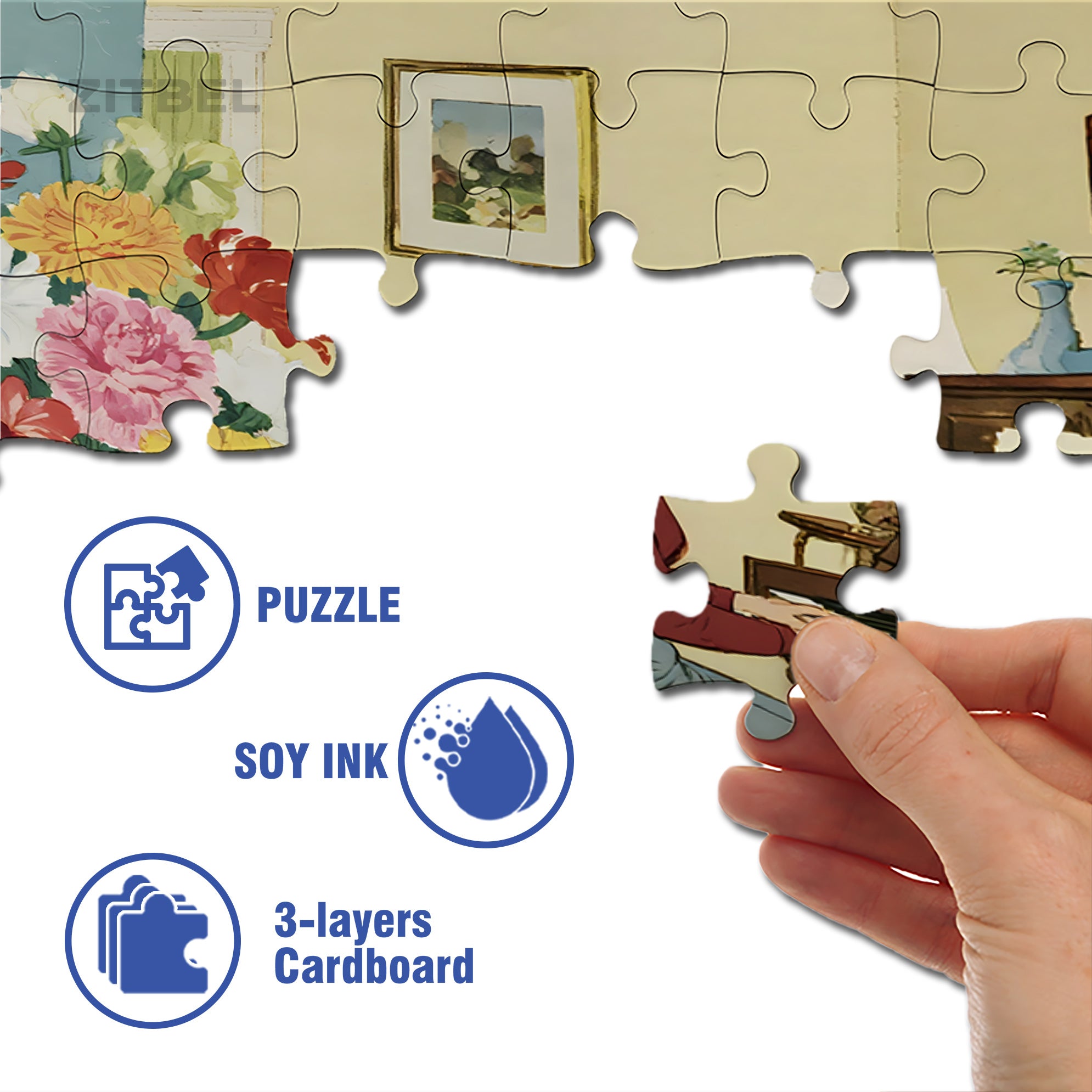 1950's 500pcs/1000pcs Jigsaw Puzzle, Scratch-Resistant, Interactive Family Game & Brain-Boosting DIY Decor, Perfect for Halloween, Christmas & New Year Gifts, Family Puzzle Game