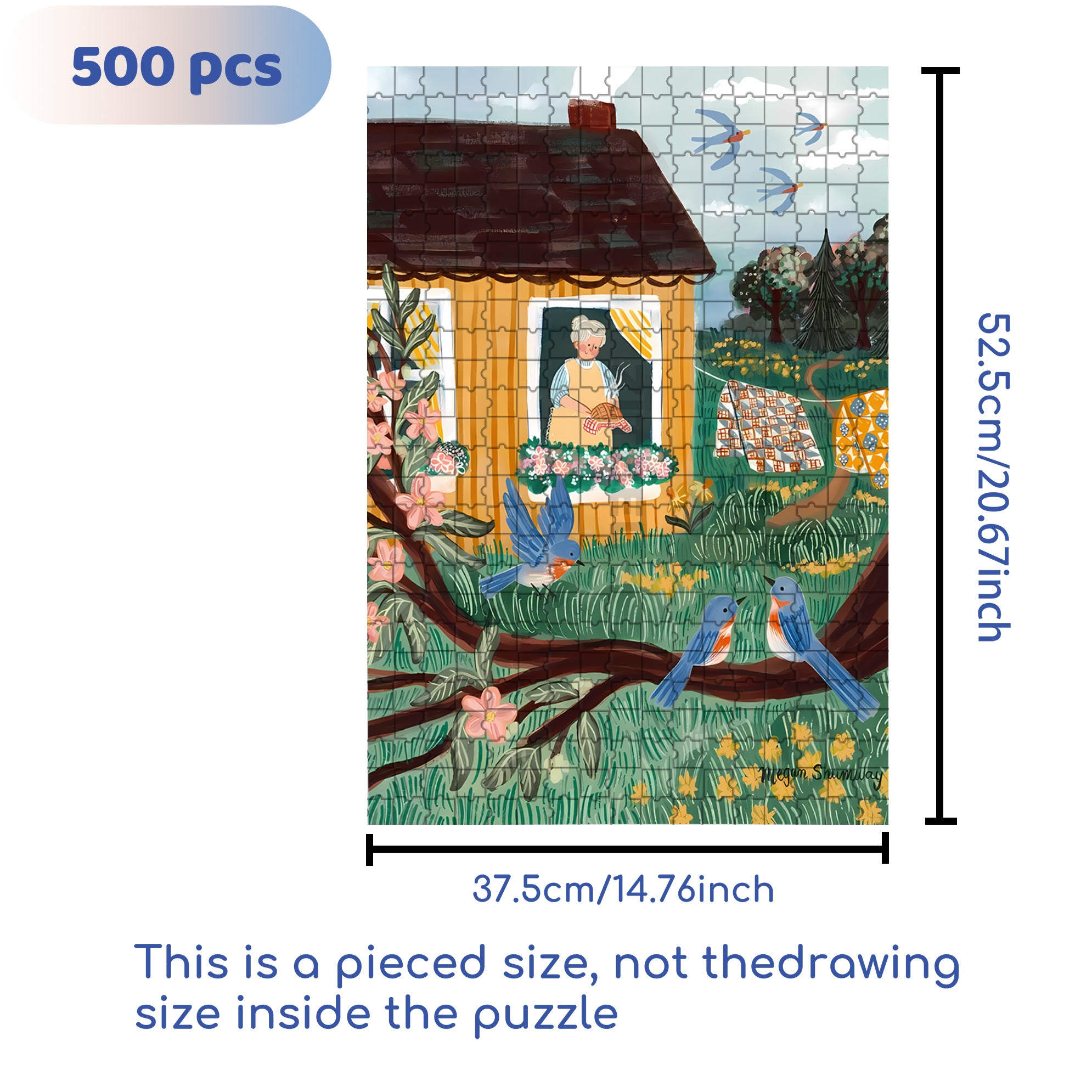 Air A Quilt 500pcs/1000pcs Jigsaw Puzzle, Scratch-Resistant, Interactive Family Game & Brain-Boosting DIY Decor, Perfect for Halloween, Christmas & New Year Gifts, Family Puzzle Game