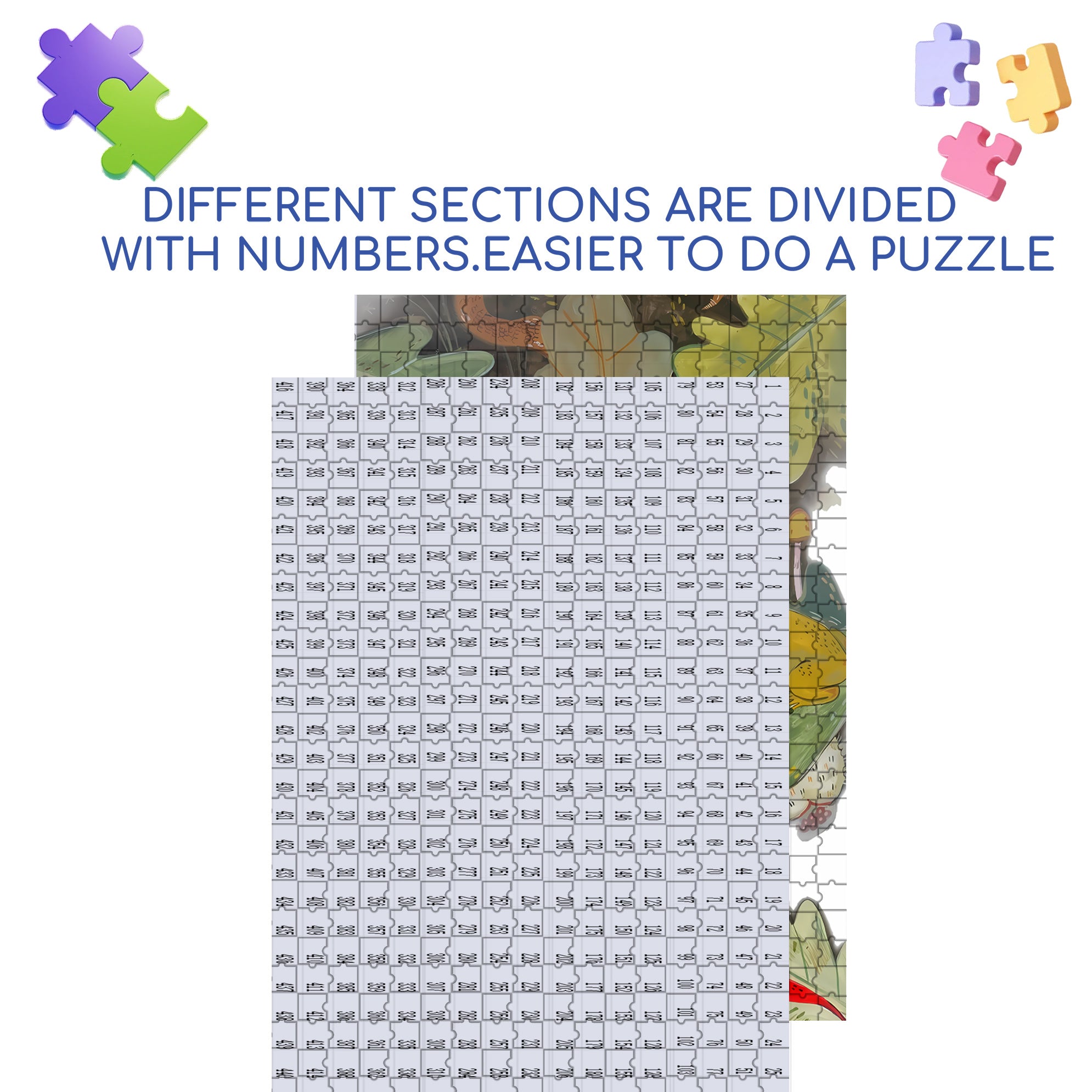 Amphibians 500pcs/1000pcs Jigsaw Puzzle, Scratch-Resistant, Interactive Family Game & Brain-Boosting DIY Decor, Perfect for Halloween, Christmas & New Year Gifts, Family Puzzle Game