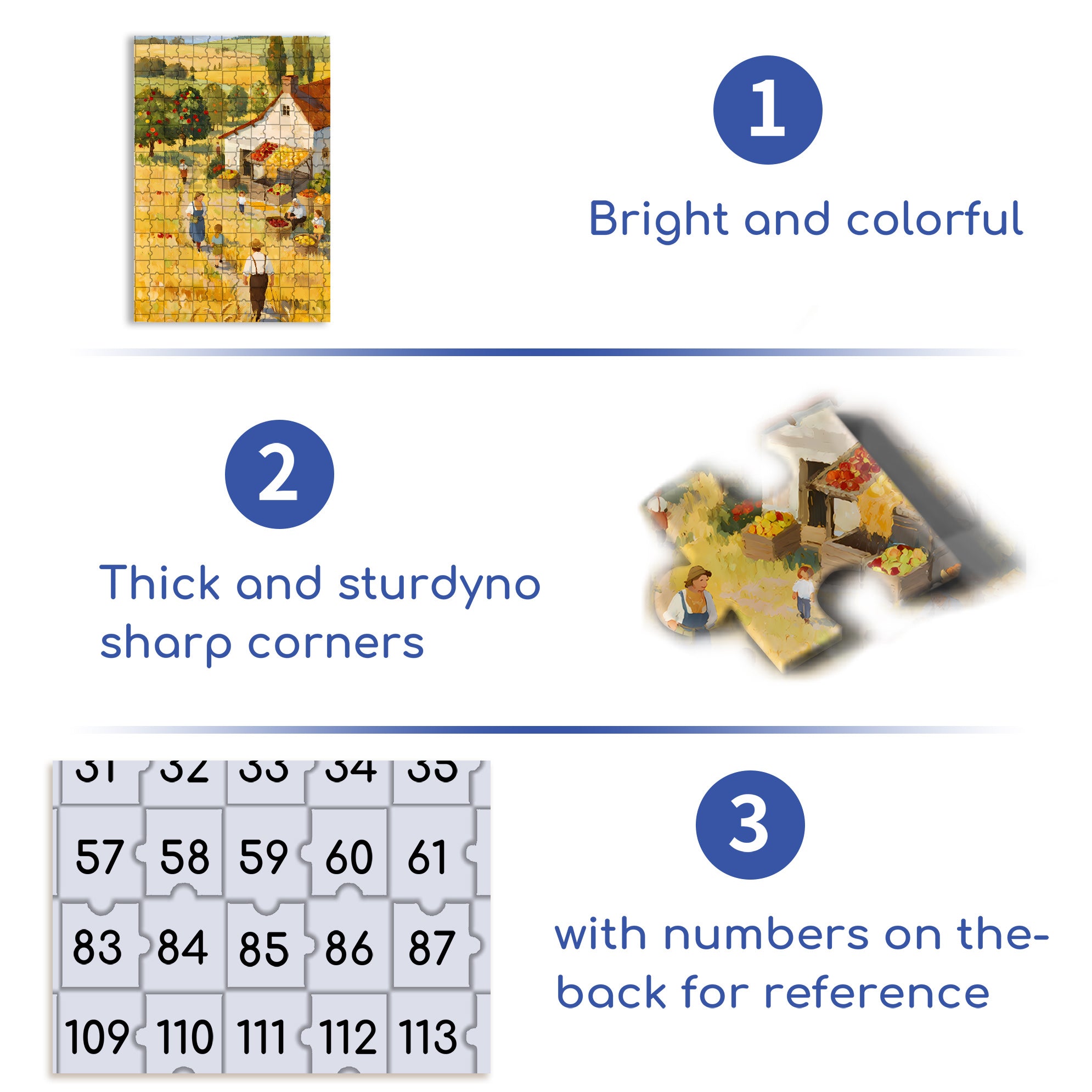 Autumn Fields 500pcs/1000pcs Jigsaw Puzzle, Scratch-Resistant, Interactive Family Game & Brain-Boosting DIY Decor, Perfect for Halloween, Christmas & New Year Gifts, Family Puzzle Game