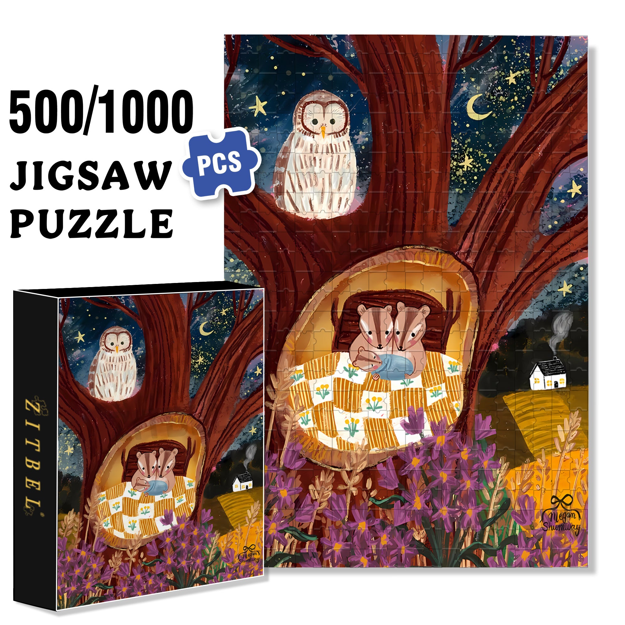 Baby Is  Sleeping 500pcs/1000pcs Jigsaw Puzzle, Scratch-Resistant, Interactive Family Game & Brain-Boosting DIY Decor, Perfect for Halloween, Christmas & New Year Gifts, Family Puzzle Game