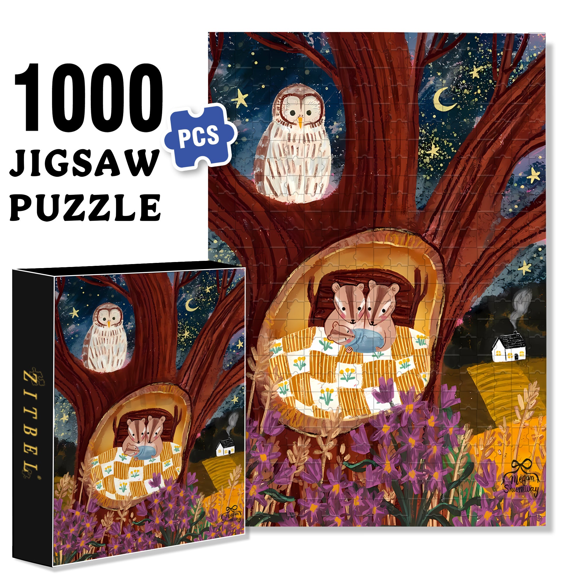 Baby Is  Sleeping 500pcs/1000pcs Jigsaw Puzzle, Scratch-Resistant, Interactive Family Game & Brain-Boosting DIY Decor, Perfect for Halloween, Christmas & New Year Gifts, Family Puzzle Game