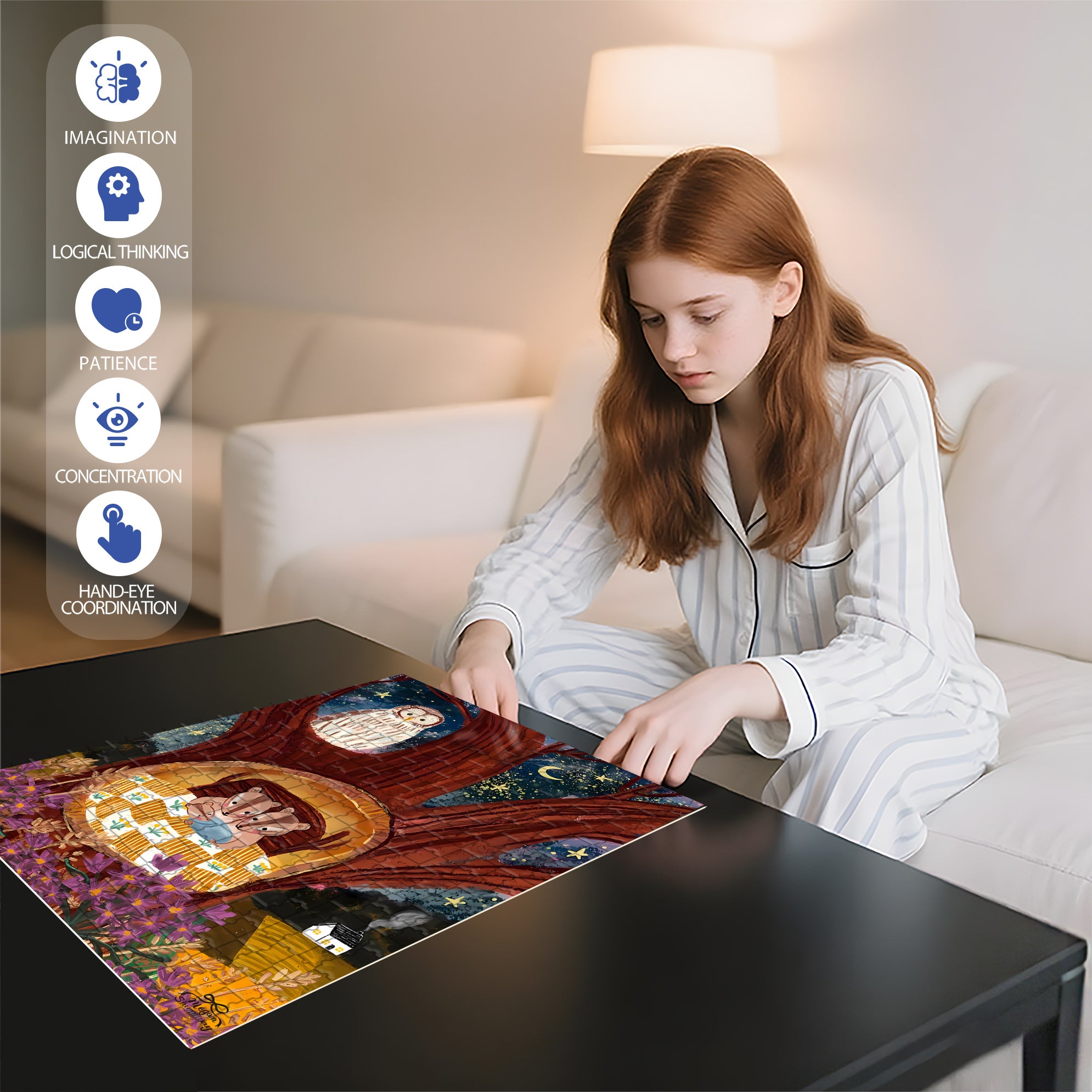 Baby Is  Sleeping 500pcs/1000pcs Jigsaw Puzzle, Scratch-Resistant, Interactive Family Game & Brain-Boosting DIY Decor, Perfect for Halloween, Christmas & New Year Gifts, Family Puzzle Game