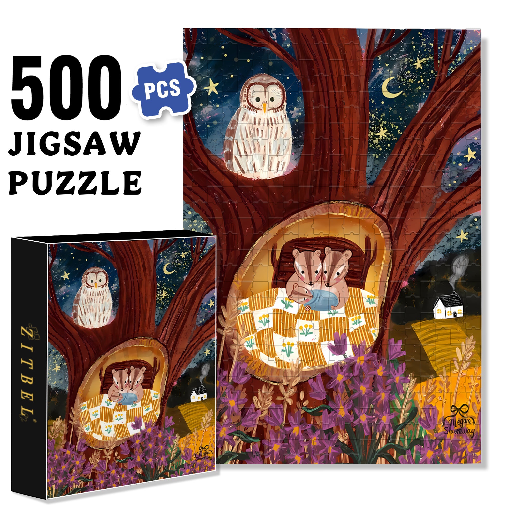 Baby Is  Sleeping 500pcs/1000pcs Jigsaw Puzzle, Scratch-Resistant, Interactive Family Game & Brain-Boosting DIY Decor, Perfect for Halloween, Christmas & New Year Gifts, Family Puzzle Game