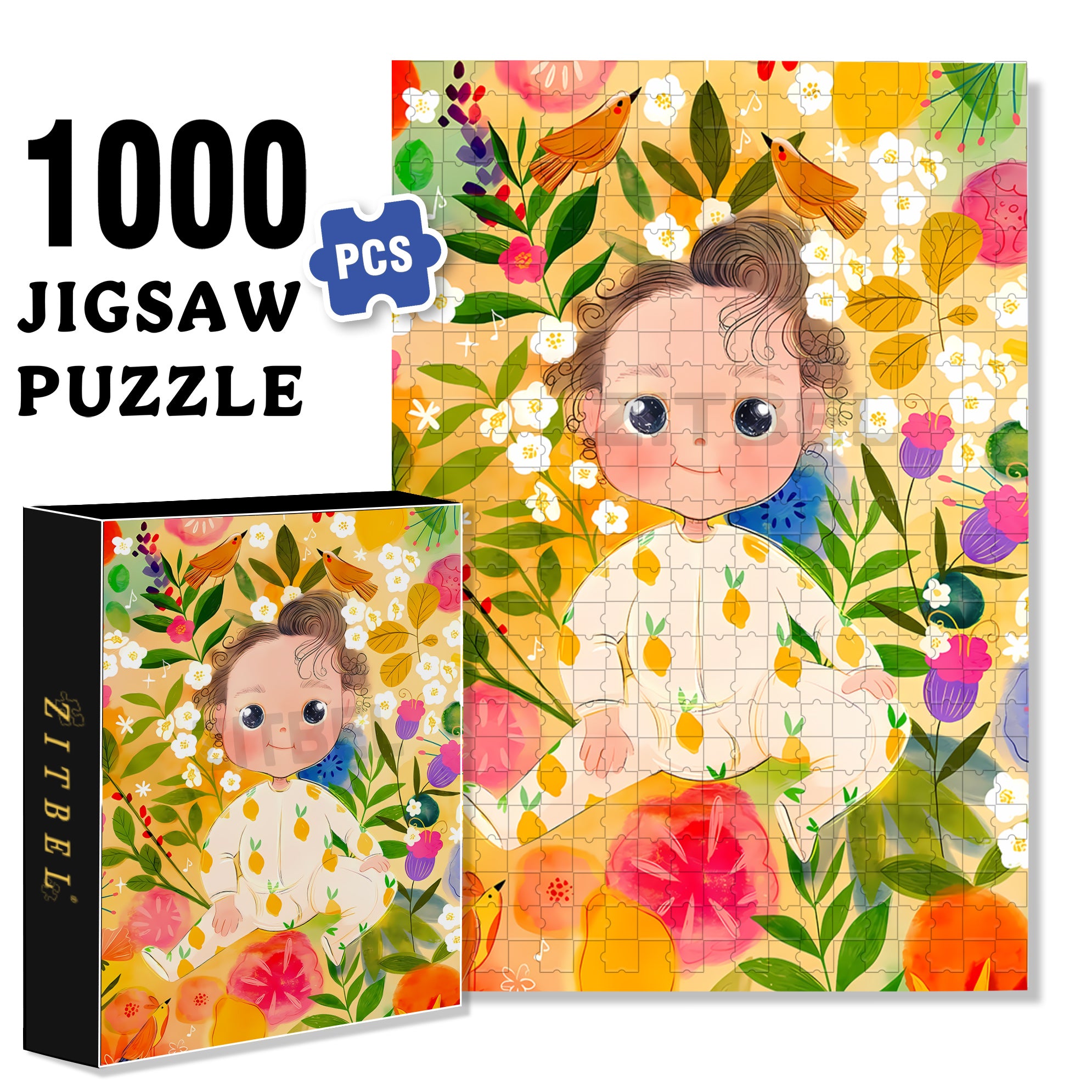 Baby Kate 500pcs/1000pcs Jigsaw Puzzle, Scratch-Resistant, Interactive Family Game & Brain-Boosting DIY Decor, Perfect for Halloween, Christmas & New Year Gifts, Family Puzzle Game