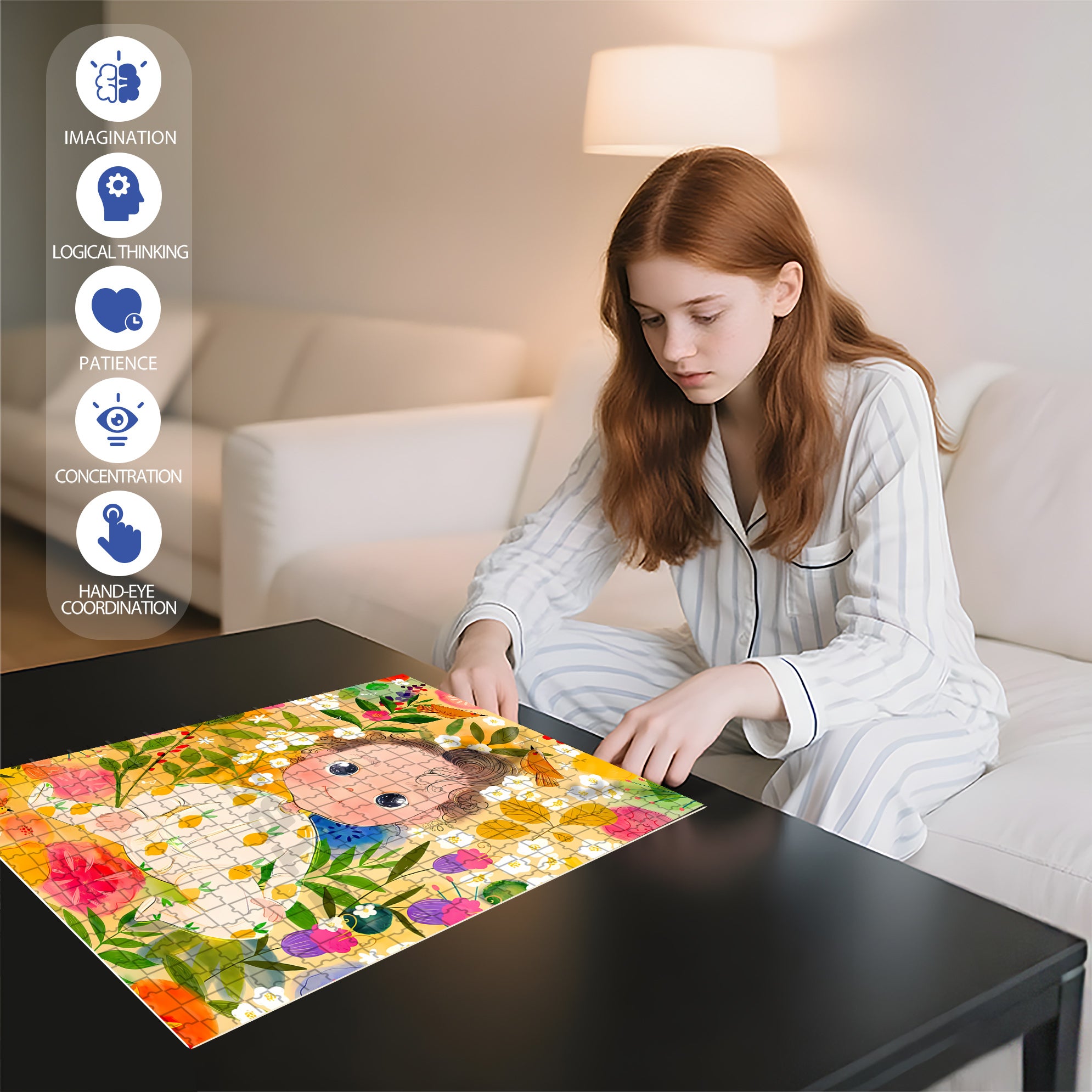 Baby Kate 500pcs/1000pcs Jigsaw Puzzle, Scratch-Resistant, Interactive Family Game & Brain-Boosting DIY Decor, Perfect for Halloween, Christmas & New Year Gifts, Family Puzzle Game
