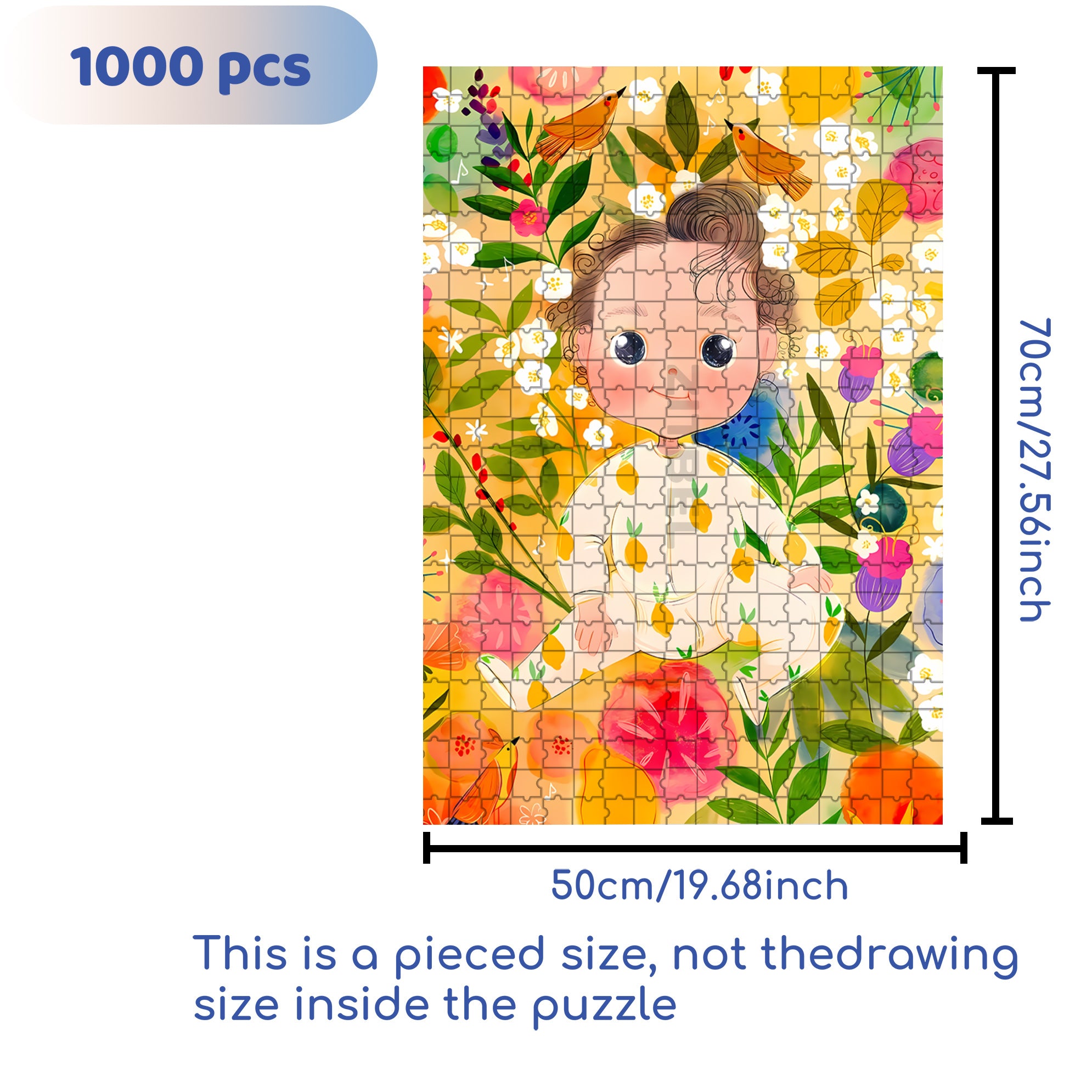 Baby Kate 500pcs/1000pcs Jigsaw Puzzle, Scratch-Resistant, Interactive Family Game & Brain-Boosting DIY Decor, Perfect for Halloween, Christmas & New Year Gifts, Family Puzzle Game