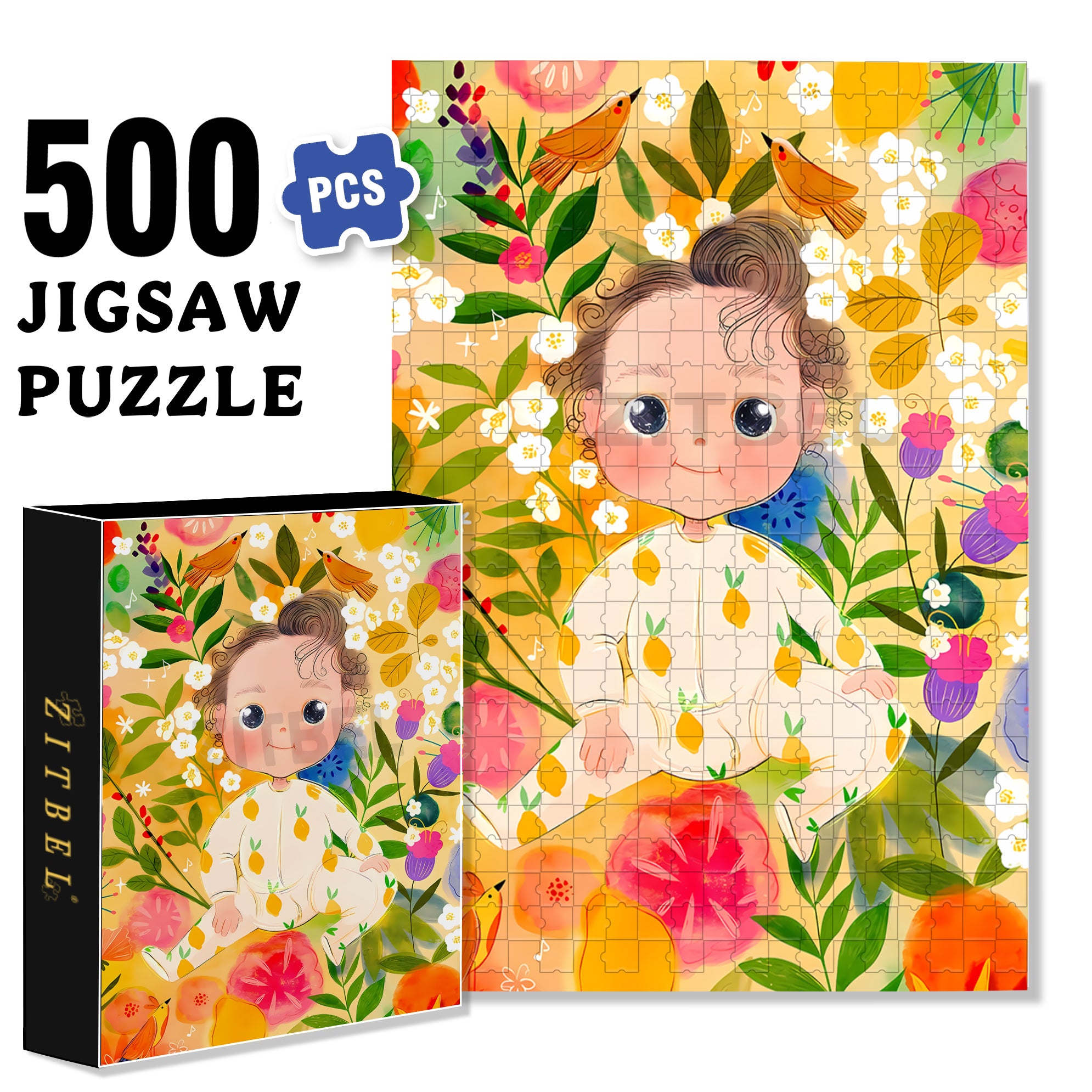 Baby Kate 500pcs/1000pcs Jigsaw Puzzle, Scratch-Resistant, Interactive Family Game & Brain-Boosting DIY Decor, Perfect for Halloween, Christmas & New Year Gifts, Family Puzzle Game
