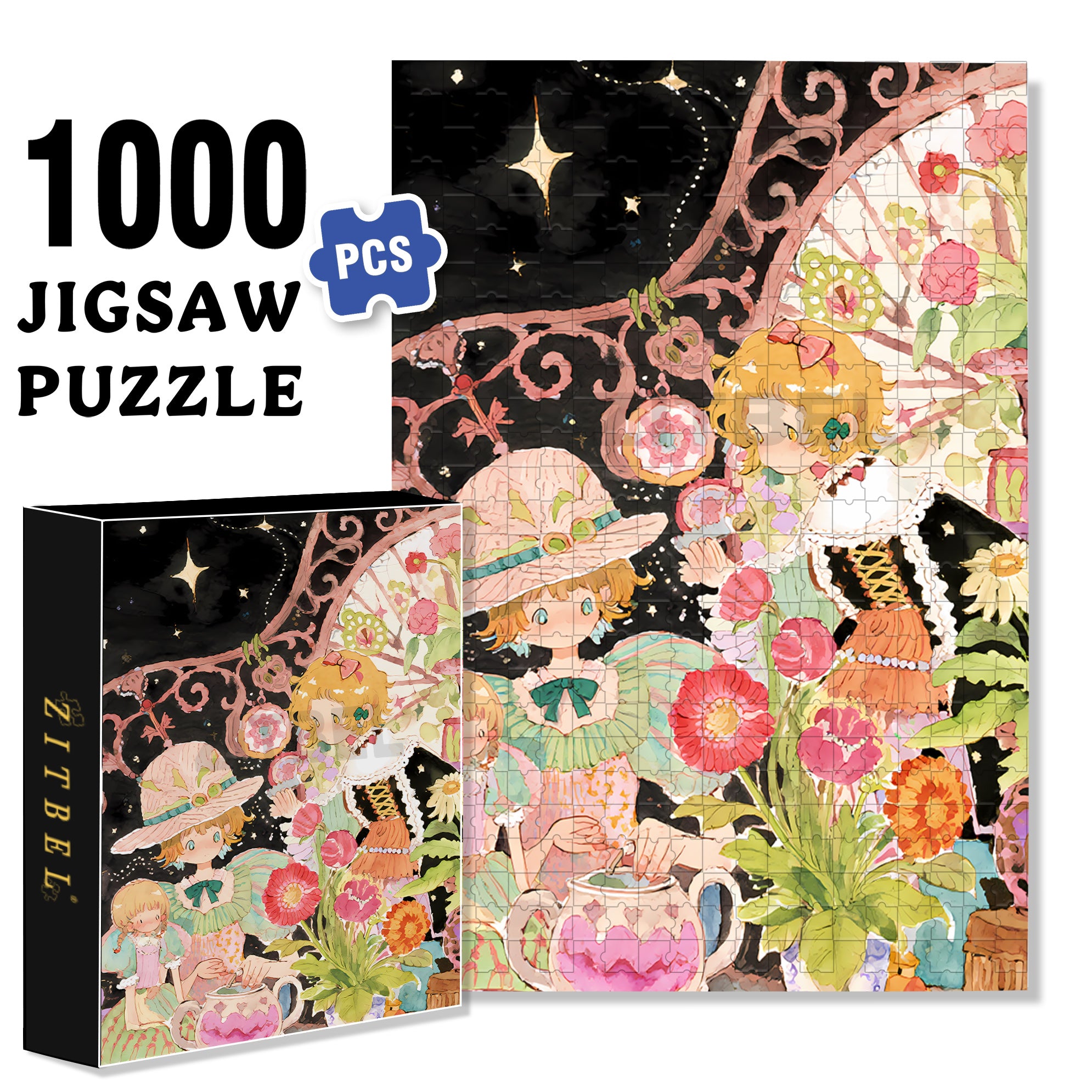 Beautiful Princess 500pcs/1000pcs Jigsaw Puzzle, Scratch-Resistant, Interactive Family Game & Brain-Boosting DIY Decor, Perfect for Halloween, Christmas & New Year Gifts, Family Puzzle Game