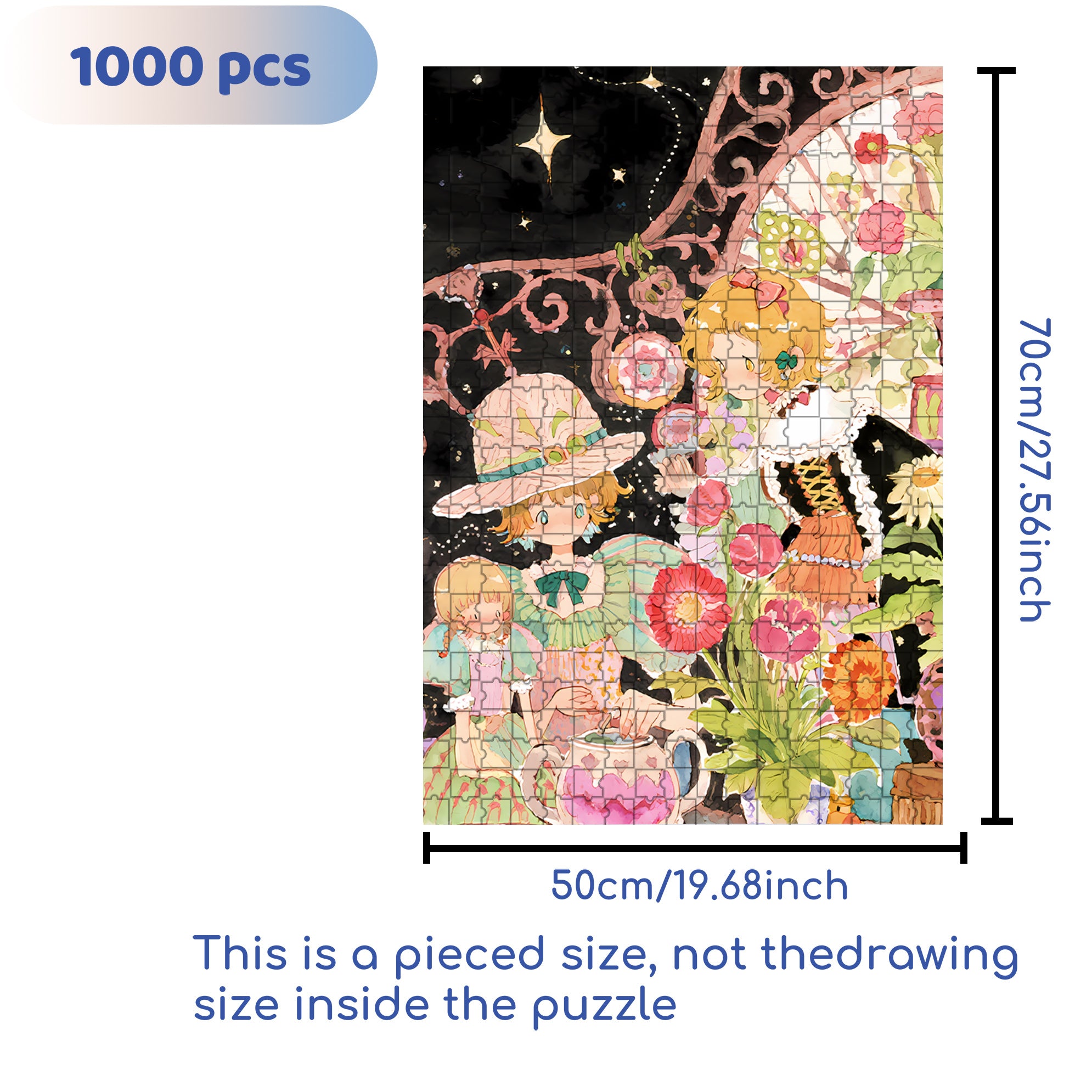 Beautiful Princess 500pcs/1000pcs Jigsaw Puzzle, Scratch-Resistant, Interactive Family Game & Brain-Boosting DIY Decor, Perfect for Halloween, Christmas & New Year Gifts, Family Puzzle Game