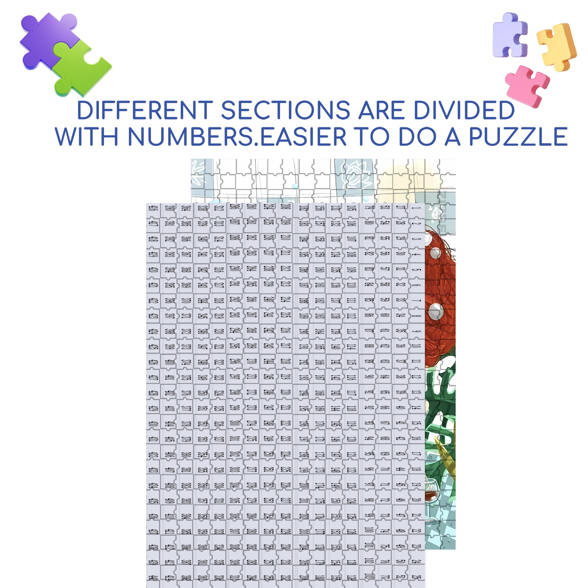 Bubble Bath 500pcs/1000pcs Jigsaw Puzzle, Scratch-Resistant, Interactive Family Game & Brain-Boosting DIY Decor, Perfect for Halloween, Christmas & New Year Gifts, Family Puzzle Game